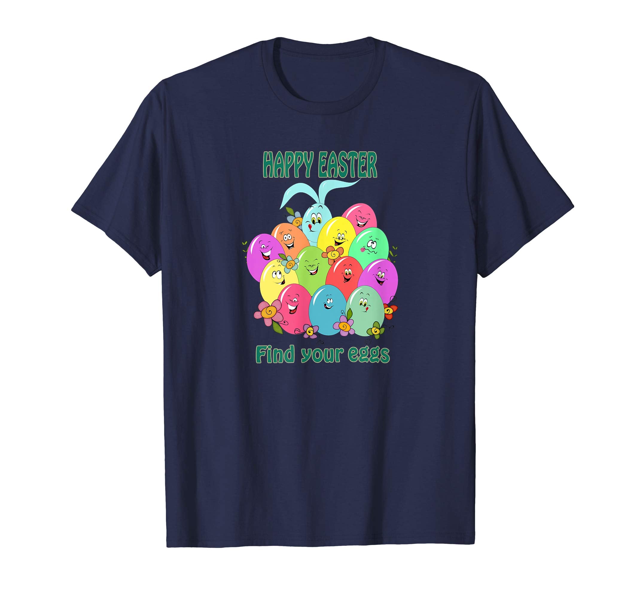 Happy Easter Shirts for Men Women - Funny Eggs Bunny