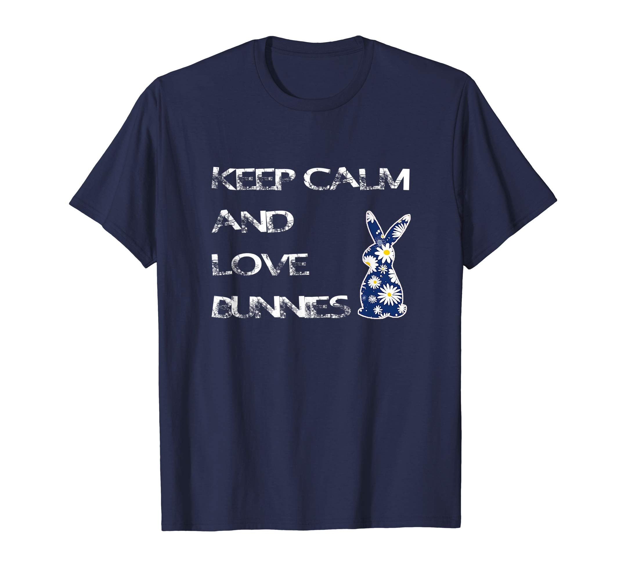 Vintage Style Keep Calm And Love Bunnies Easter T Shirt
