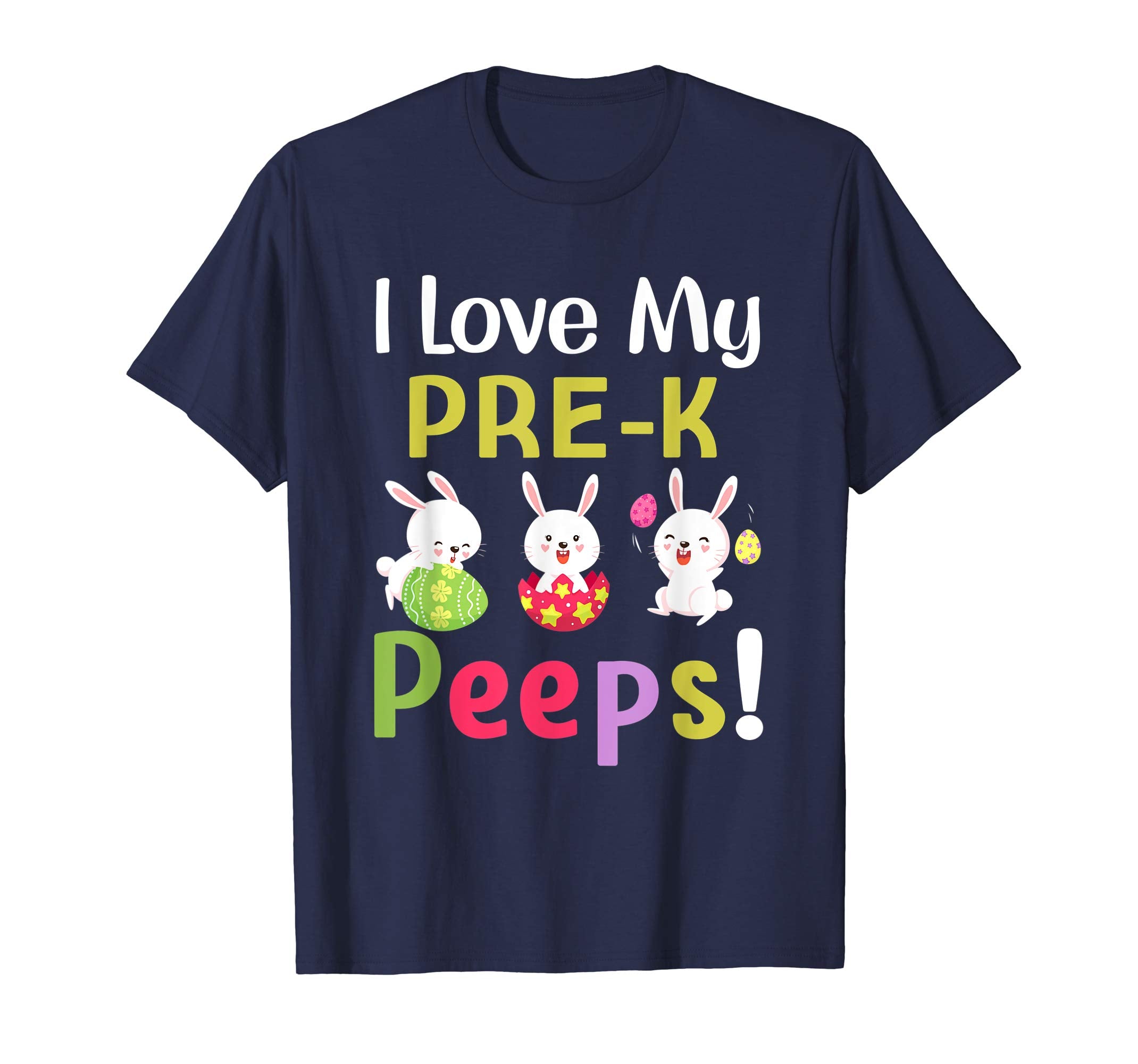I Love My Pre-K Peeps Happy Easter Teacher Tshirt