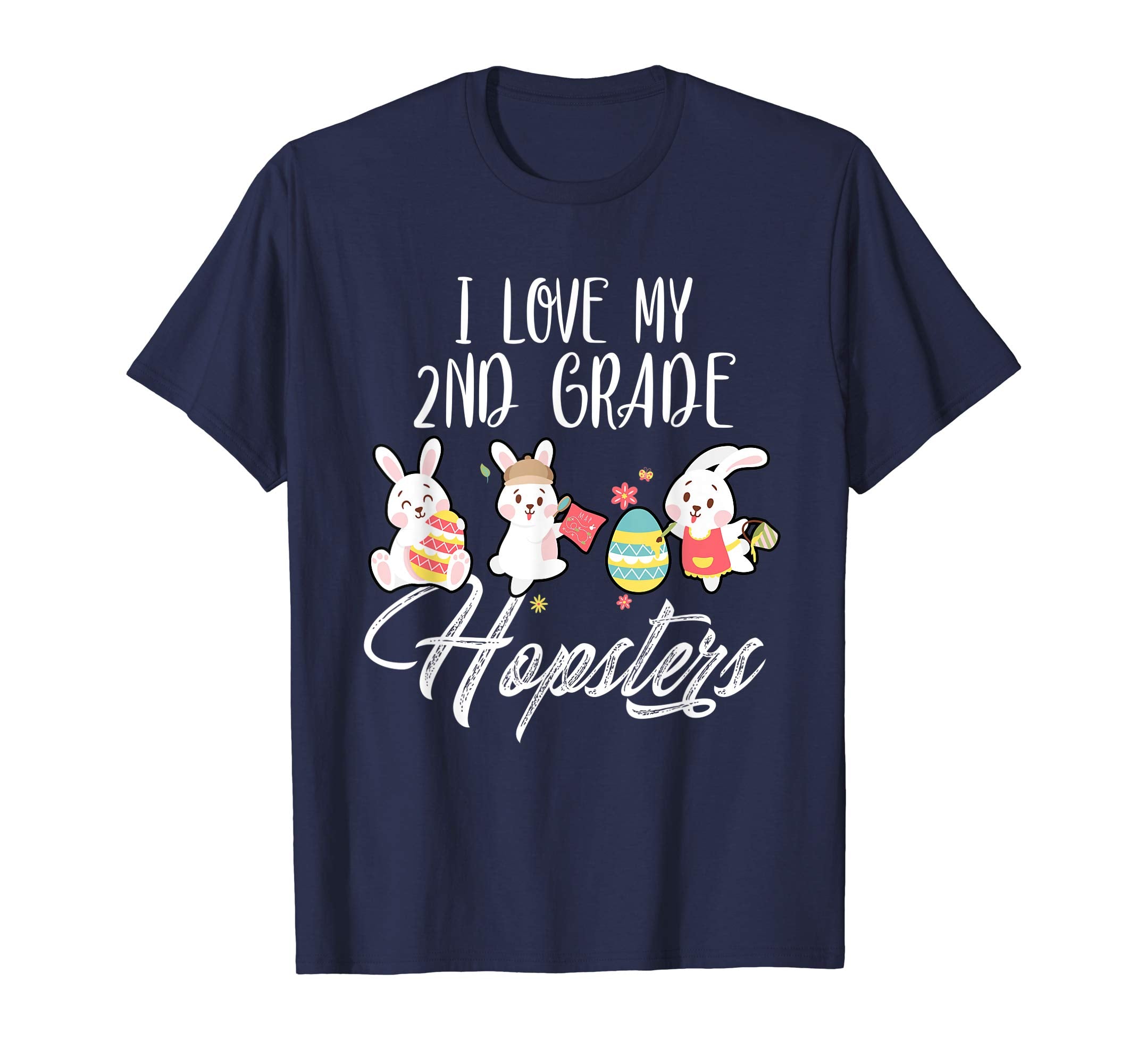 I Love My 2nd Grade Hopsters Easter Teacher T-Shirt Gifts
