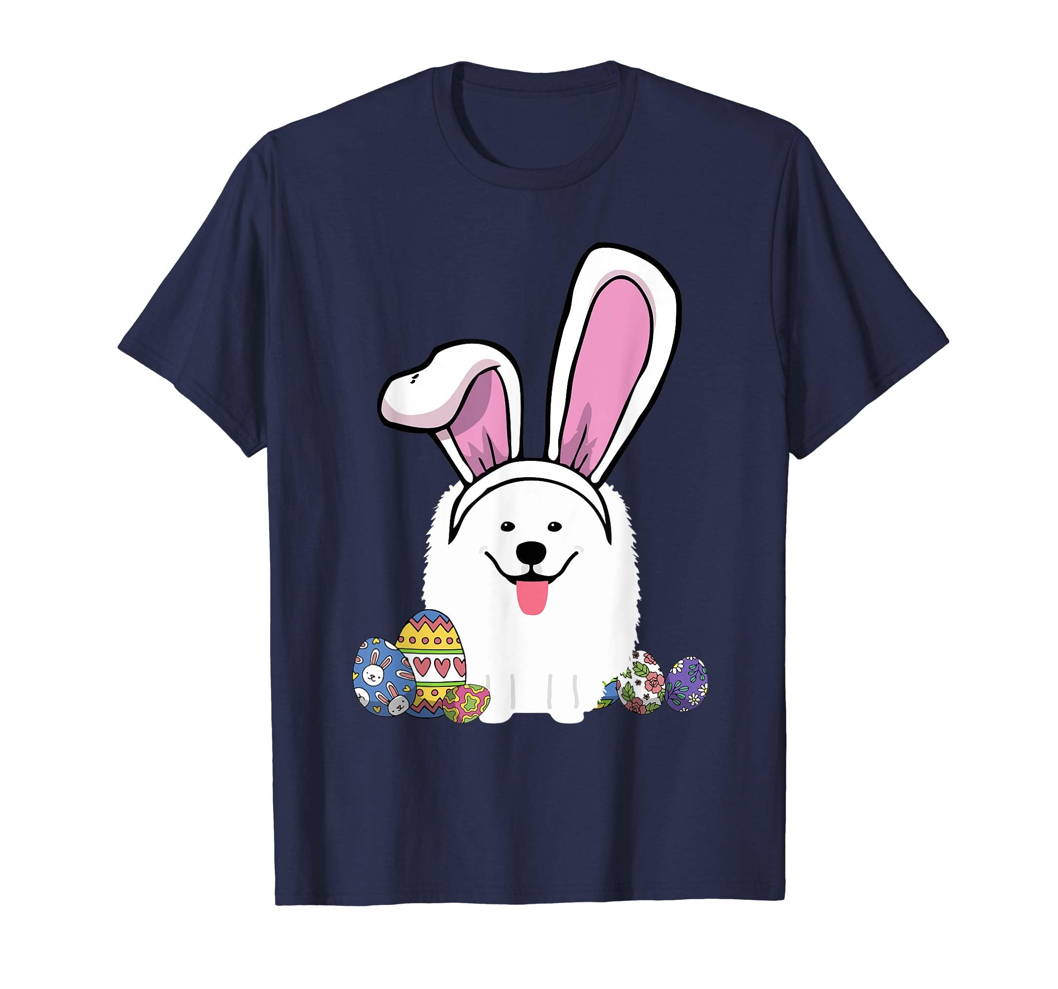 Samoyed Dressed As Easter Bunny With Rabbit Ears T-Shirt