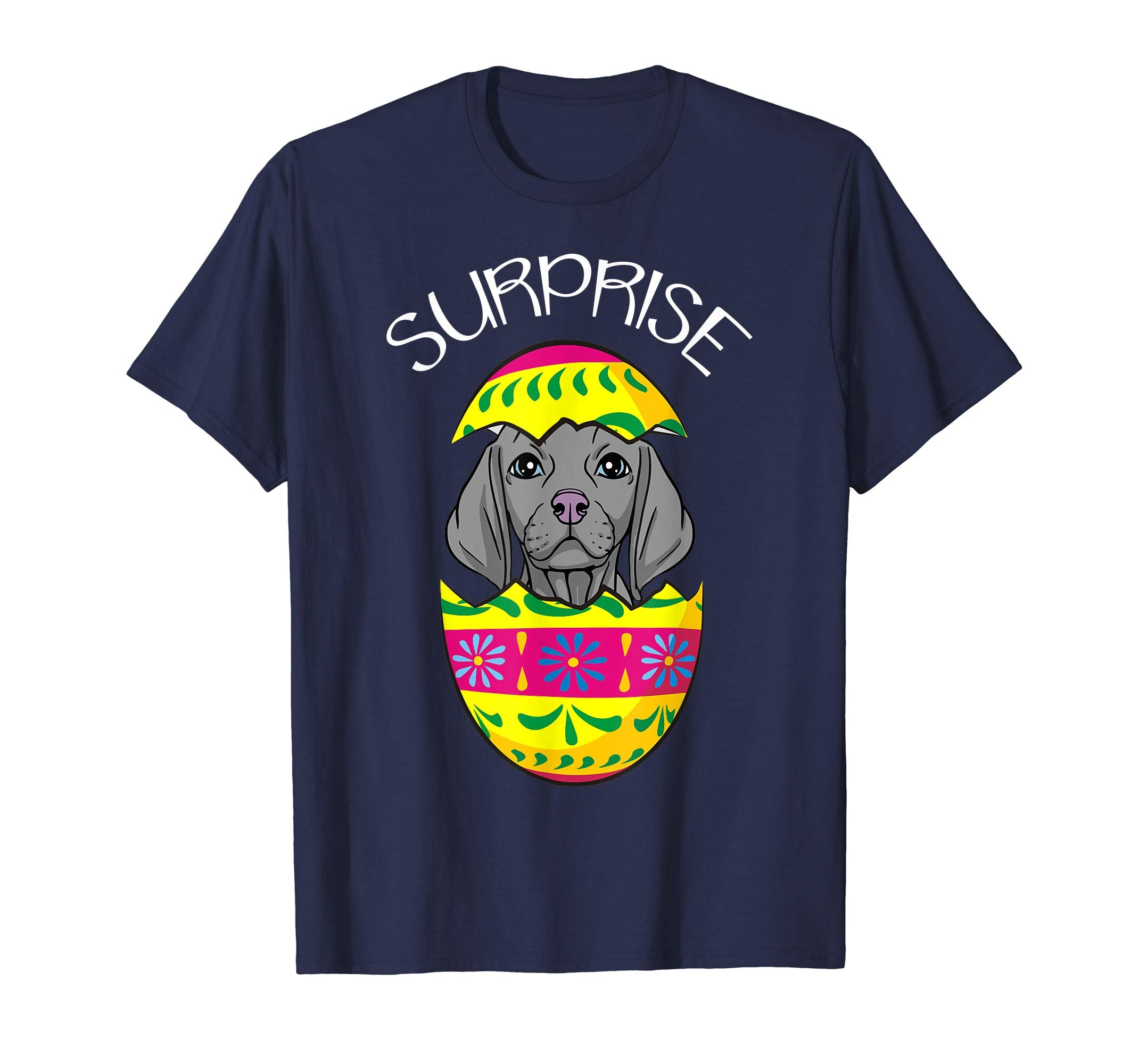 Funny Cute Puppy Weimaraner Hatches Easter Egg Easter Shirt