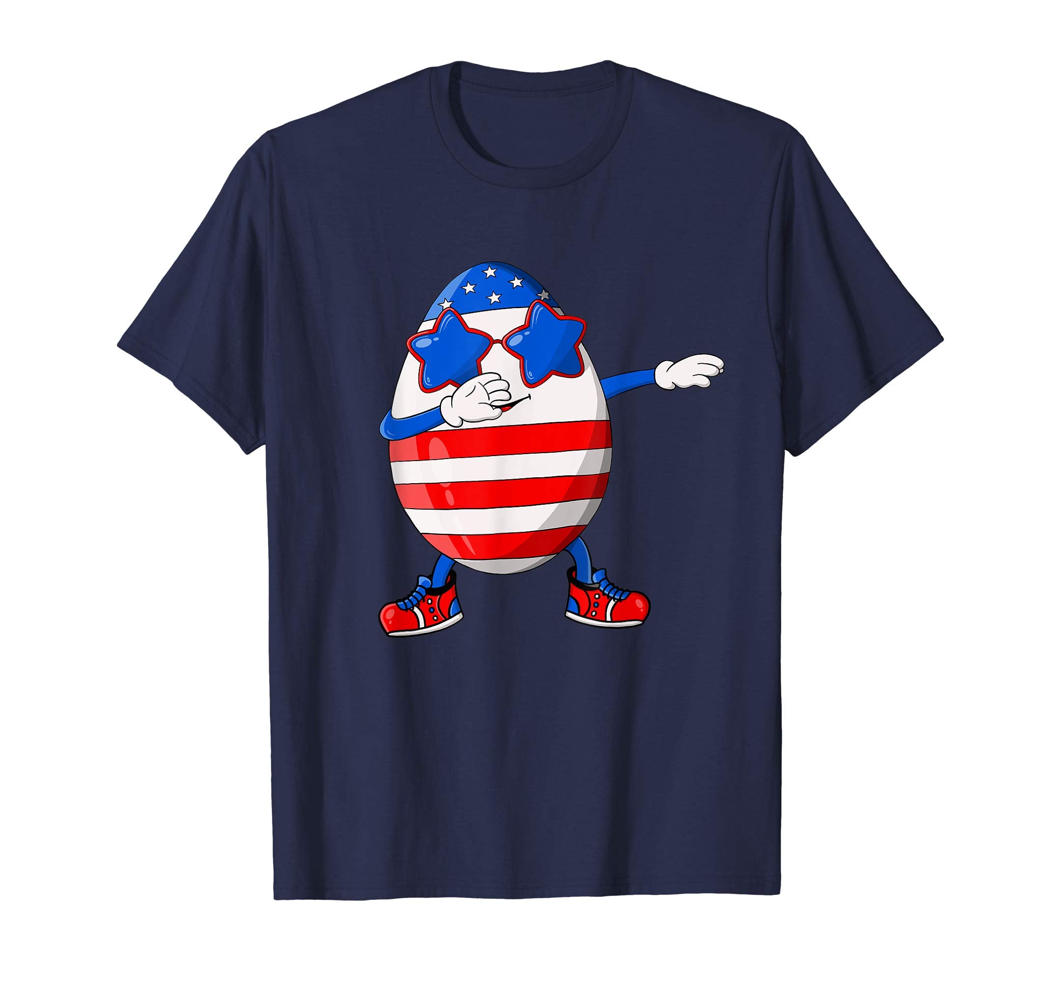 Easter Shirt Funny Dabbing Egg American Flag