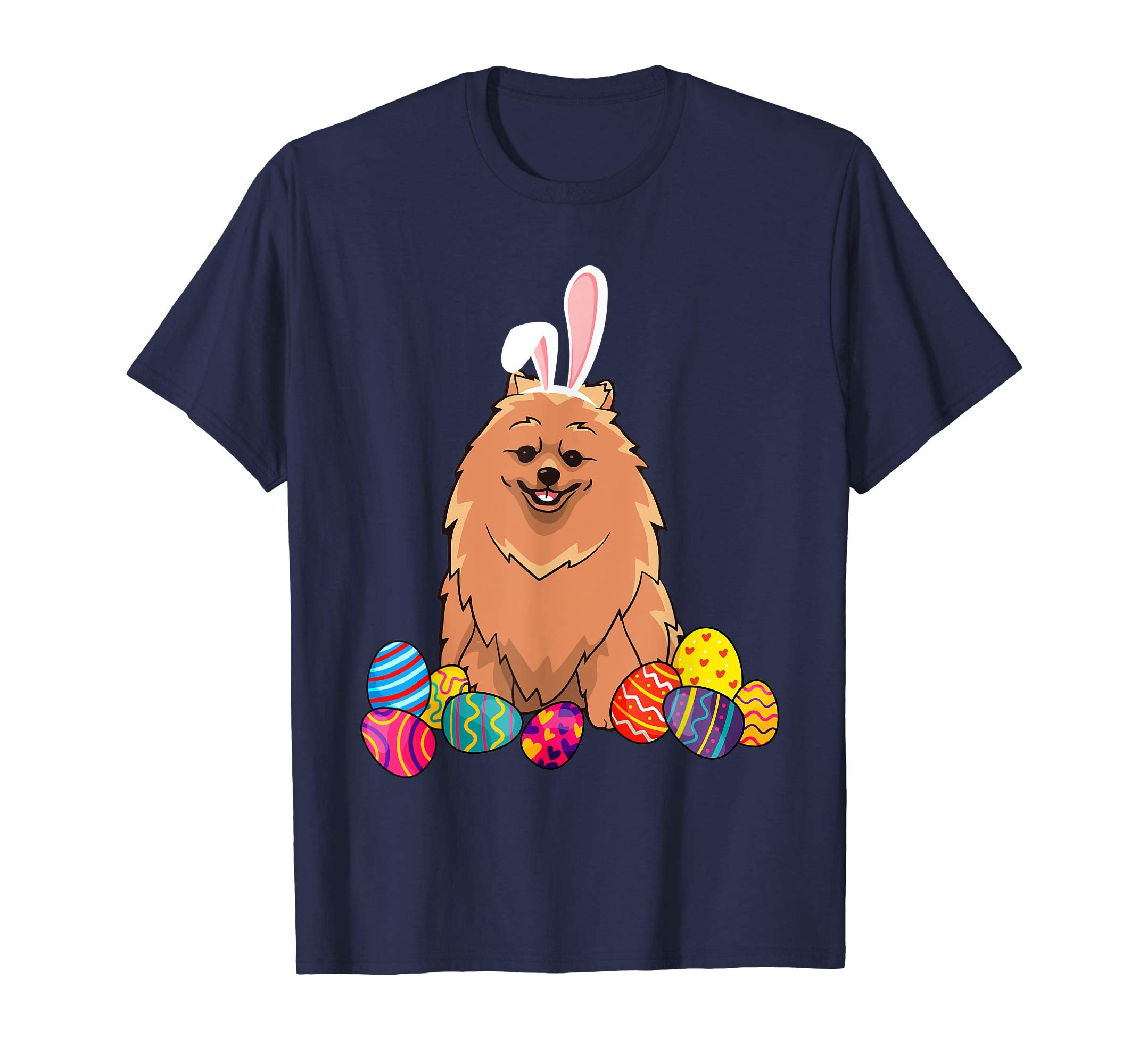 Pomeranian Bunny Ear With Egg Easter Easter Day Shirt