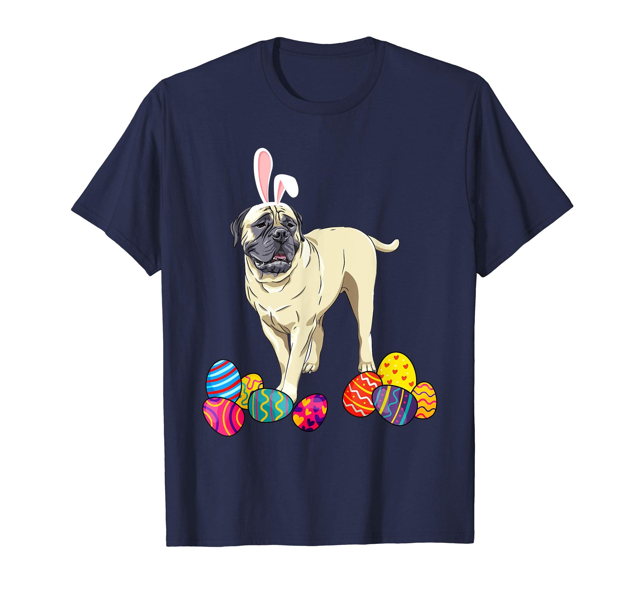 Bullmastiff Bunny Ear With Egg Easter Easter Day Shirt