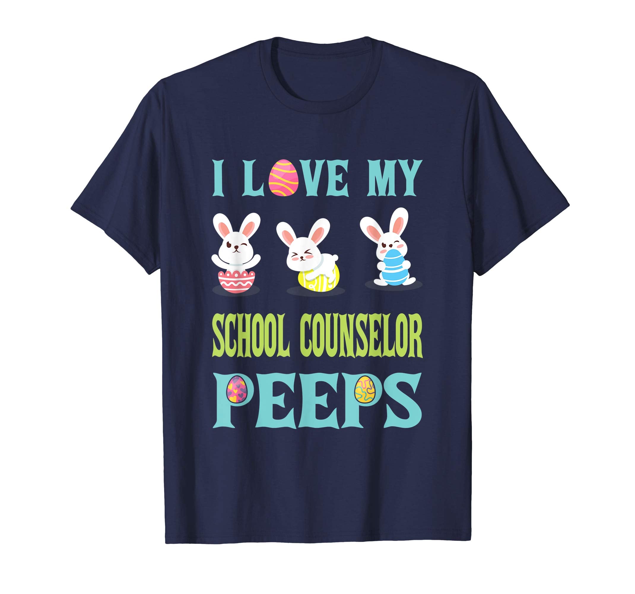 I Love My School Counselor Peeps Happy Easter Teacher Shirt