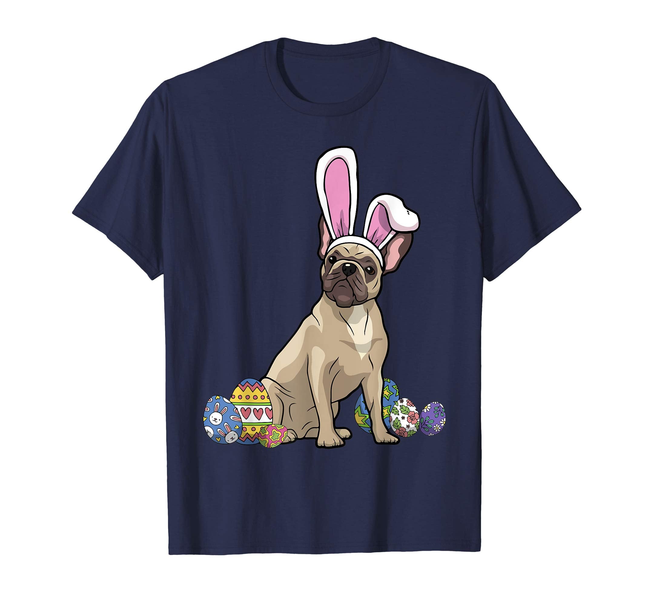 French Bulldog Dressed As Easter Bunny Rabbit Ears T-Shirt