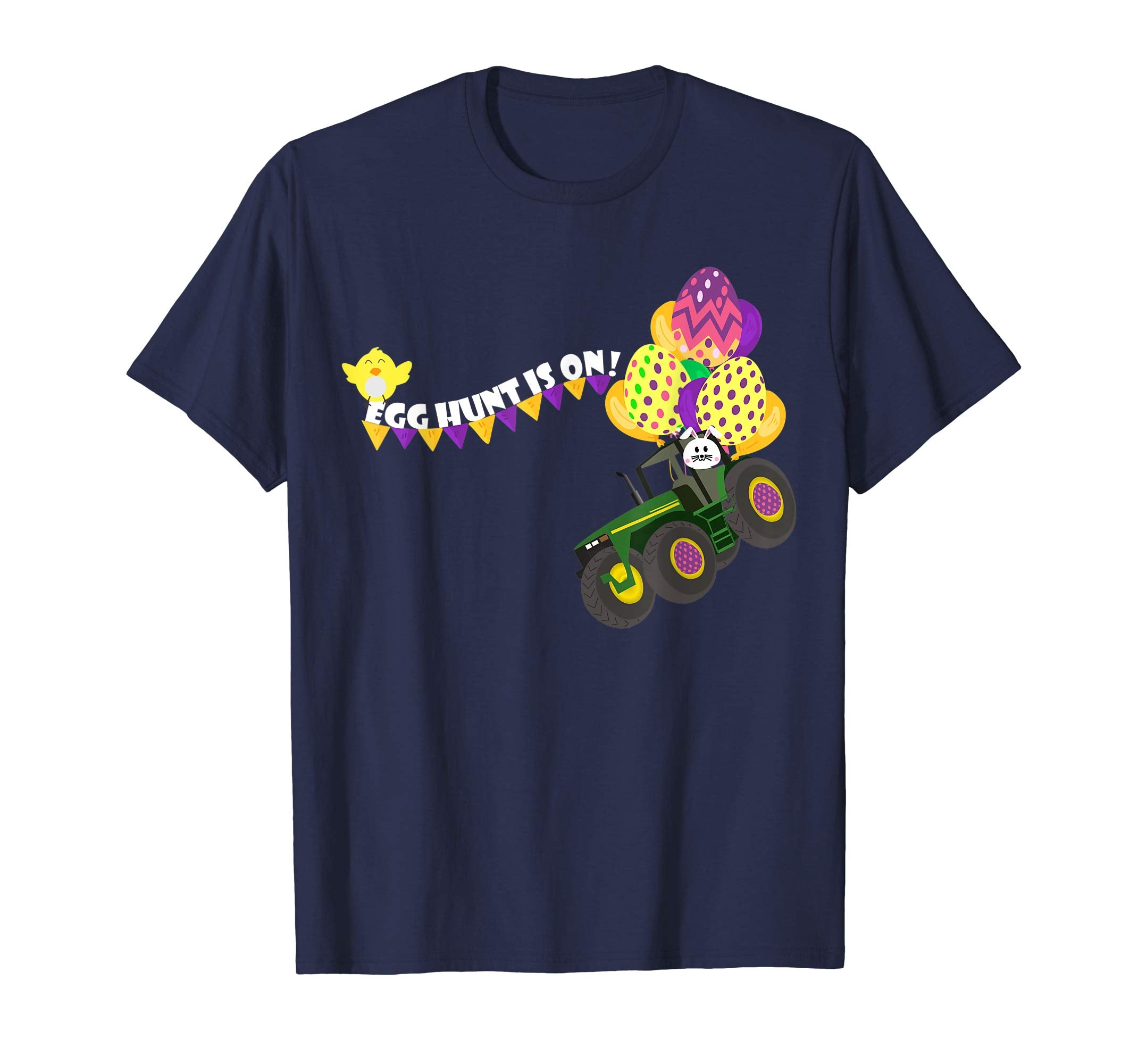 Easter Egg Hunt Shirt Funny Tractor T-Shirt Kids Boys Gifts
