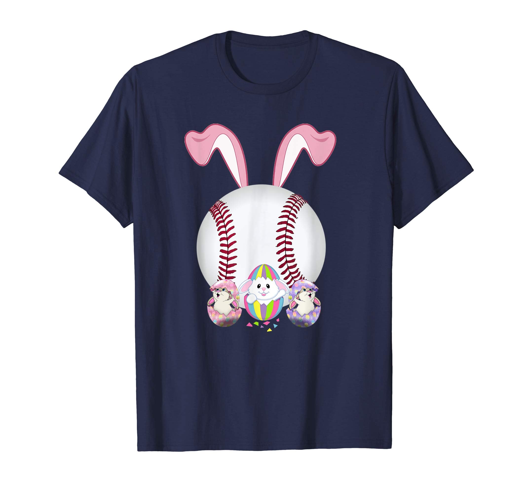 Baseball Easter Bunny Egg T-Shirt Funny For Men Women