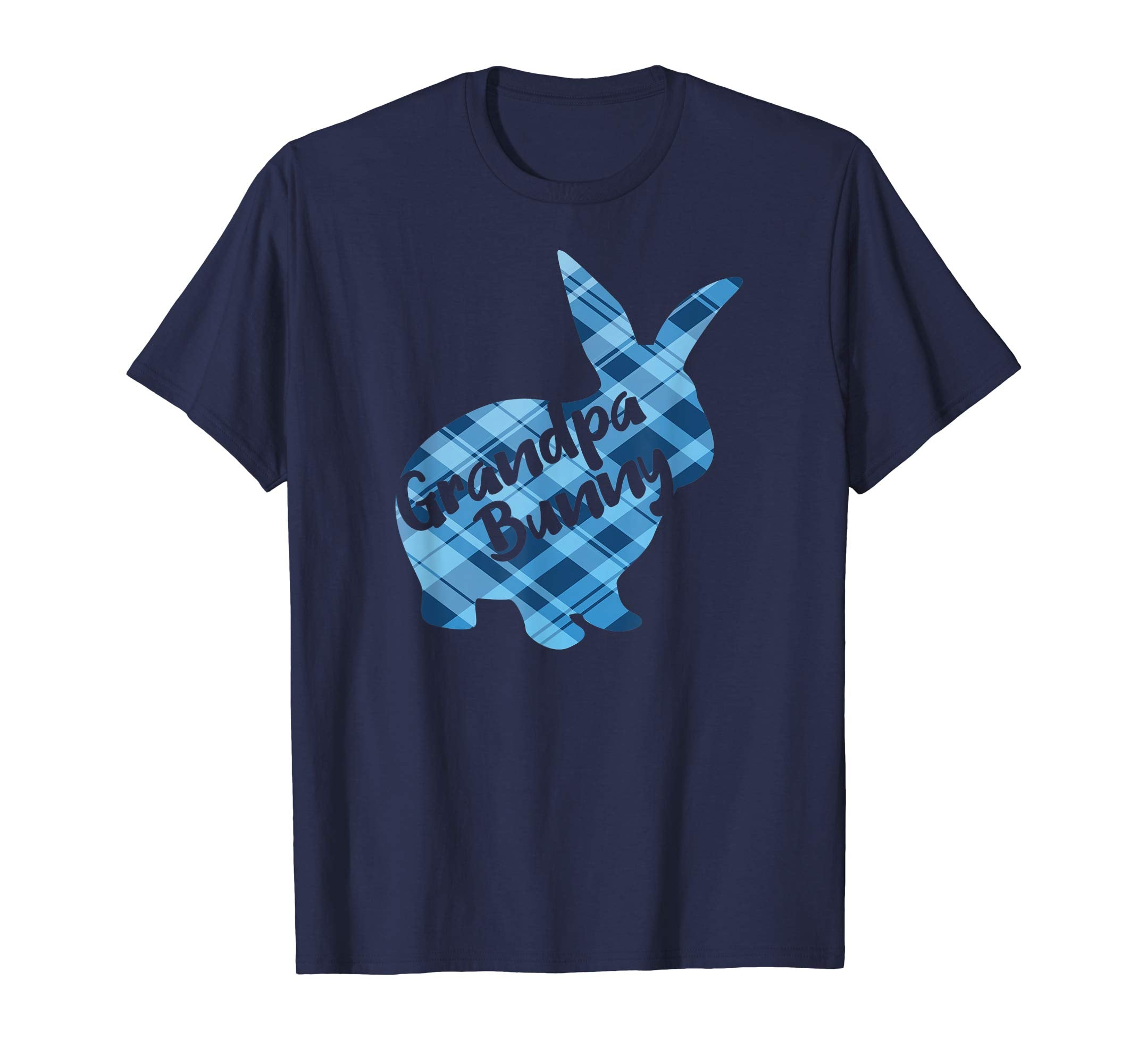 Grandpa Bunny Rabbit Plaid Easter Spring Matching Shirt