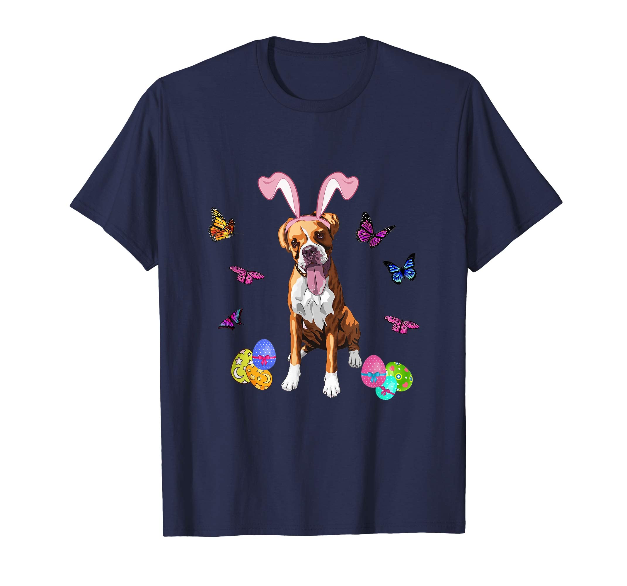 Boxer Bunny Rabbit Happy Easter Day T-Shirt