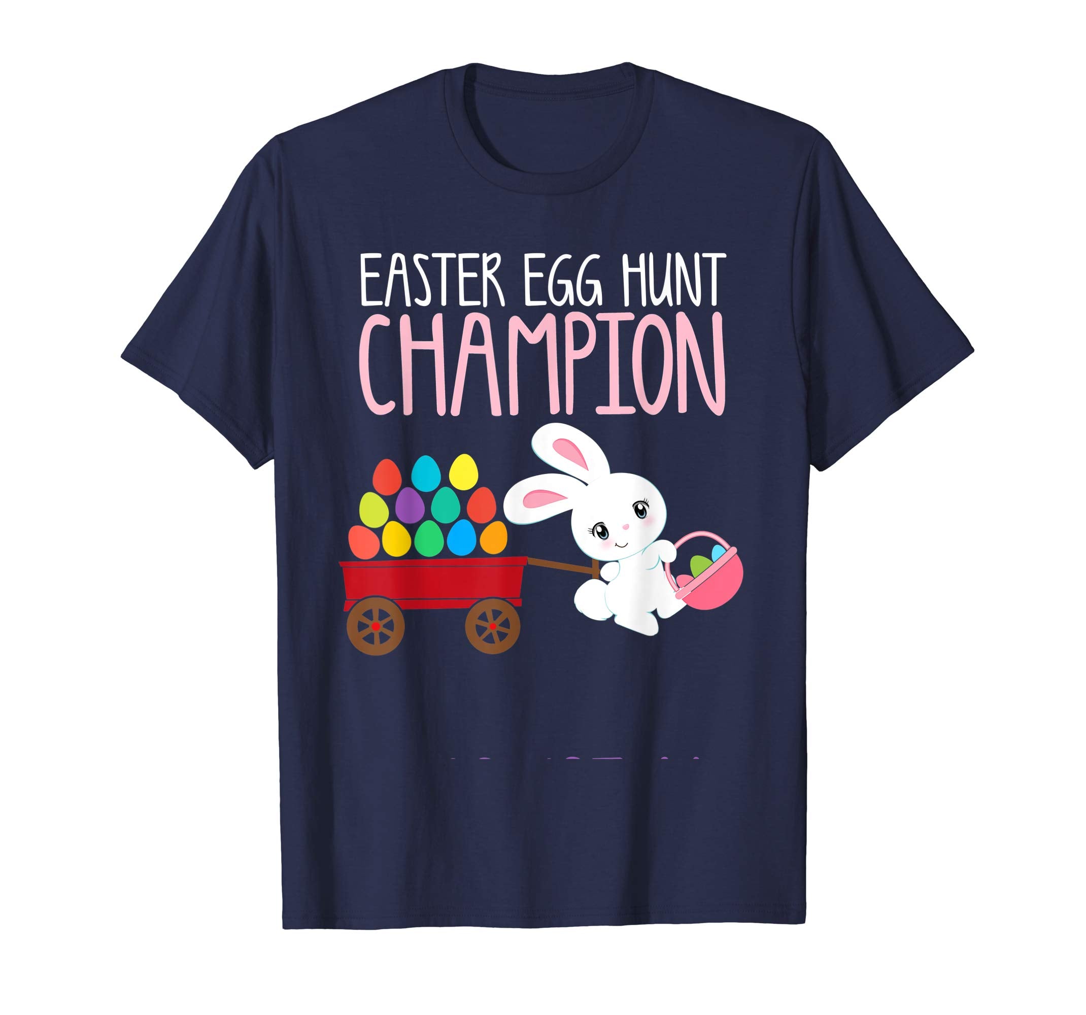 EASTER EGG HUNT CHAMPION Bunny T-Shirt Girls Kids Toddlers