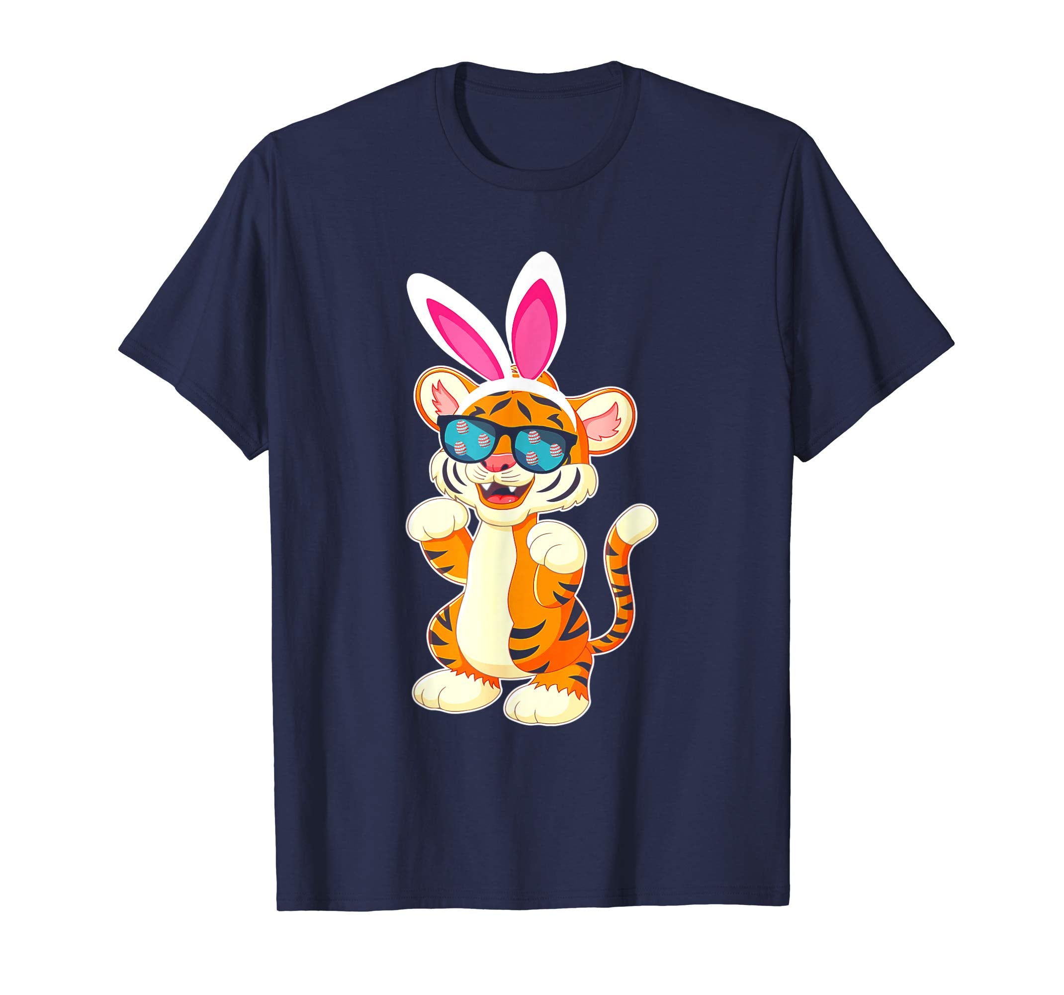 Tiger Dog Cool Sunglass Bunny Hat Happy Easter Day Shirt