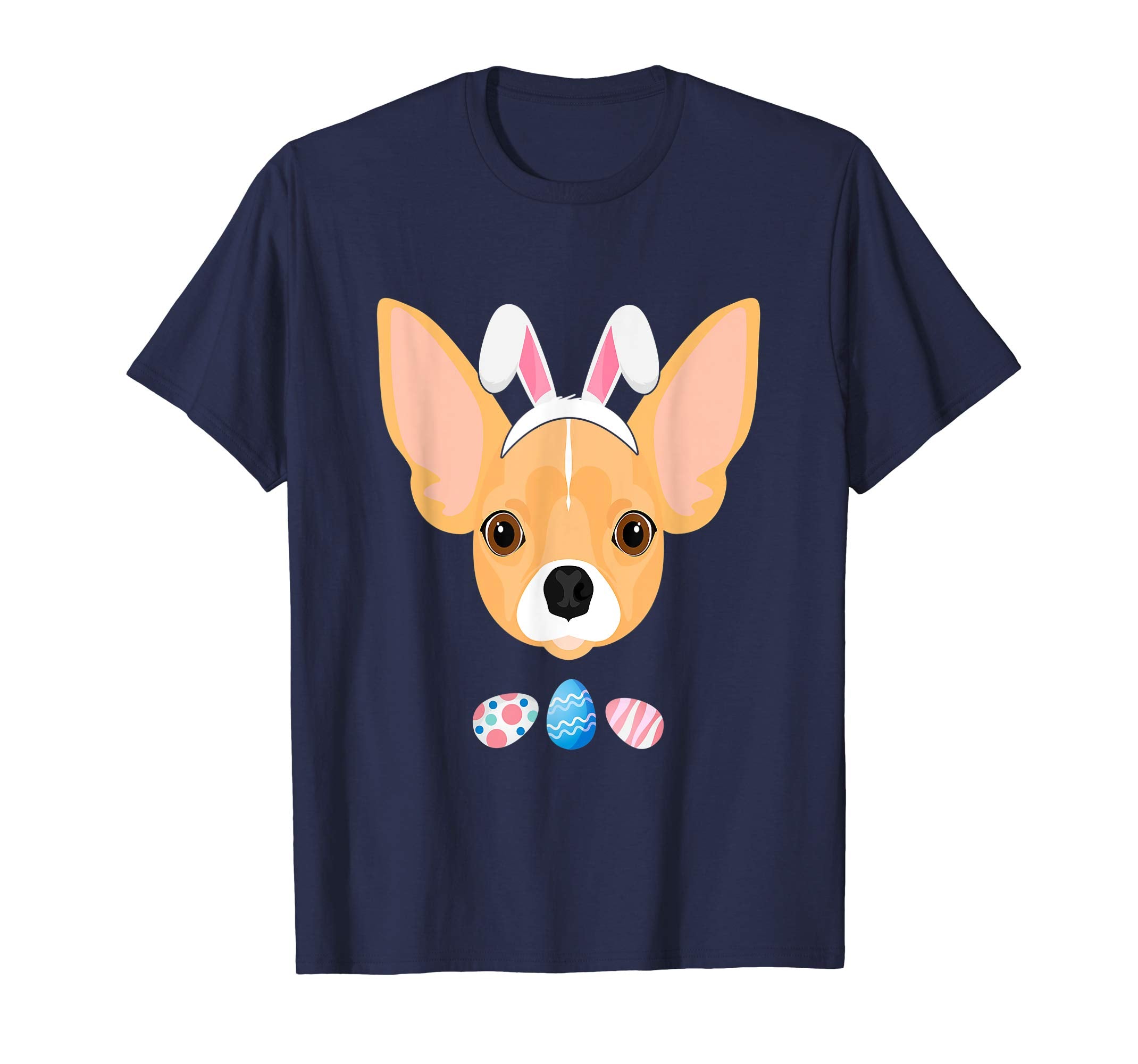 Funny Easter Chihuahua With Bunny Ears And Eggs T Shirt