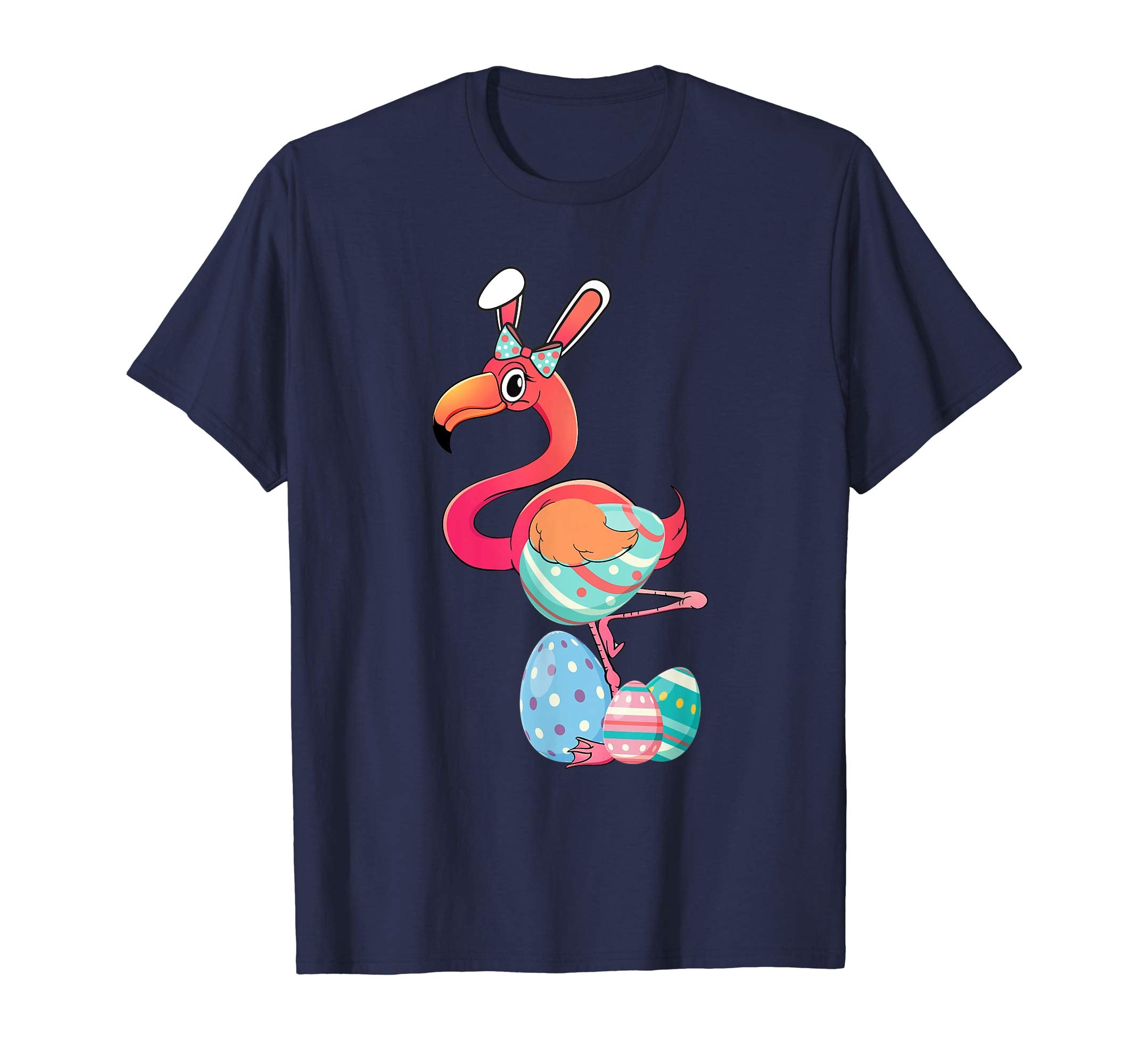 Flamingo Bunny Easter-Egg T-shirt Hunters Girls