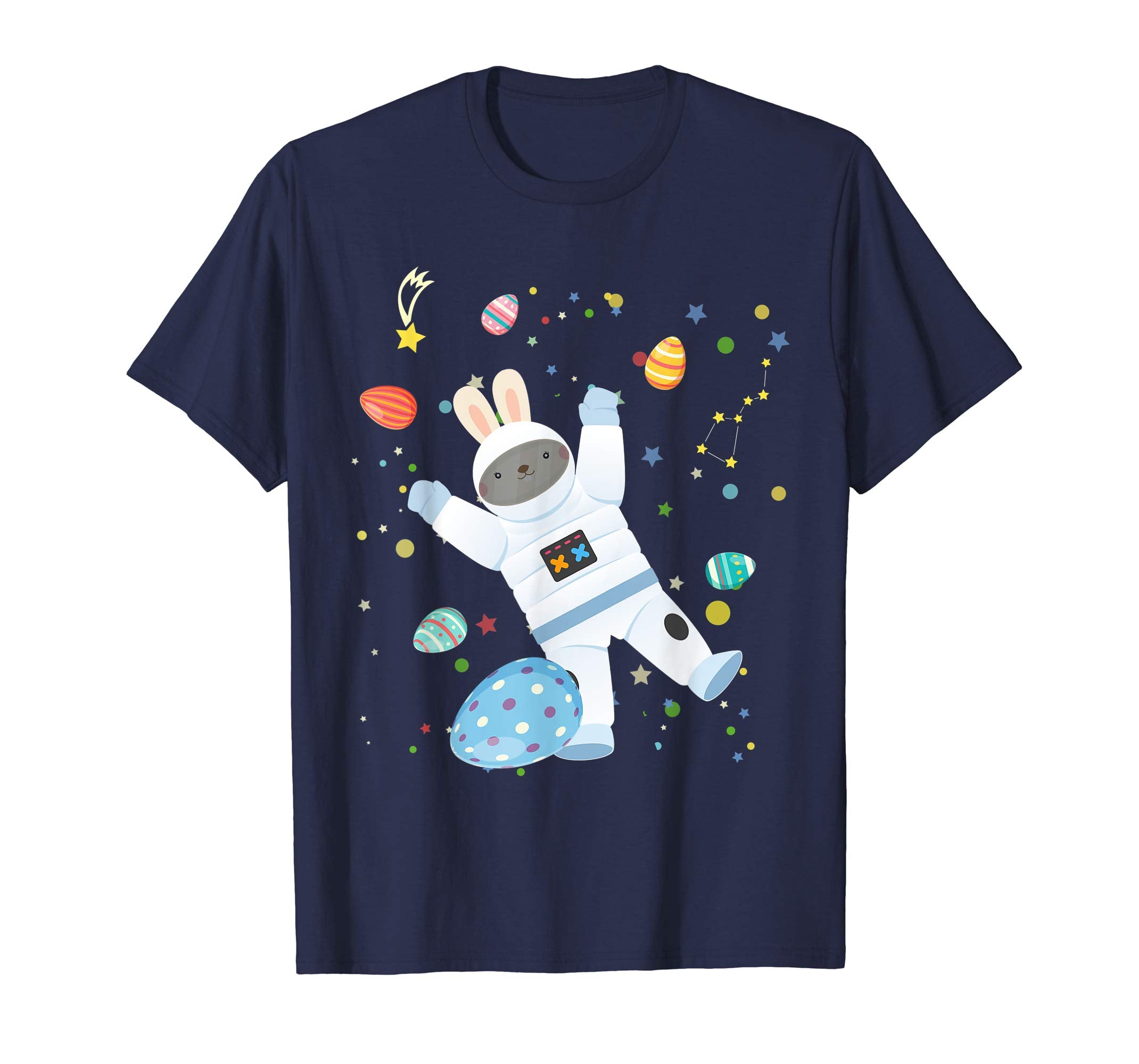Astronaut Solar System Easter Bunny Eggs Science T-Shirt