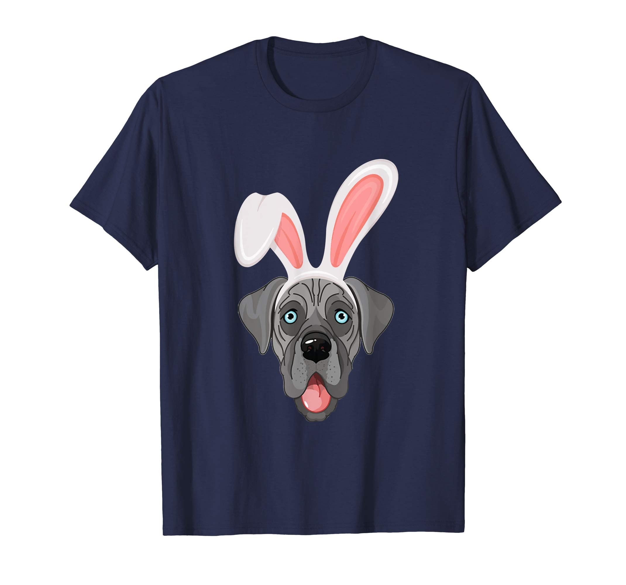 Great Dane Dressed As Easter Bunny With Rabbit Ears T-Shirt