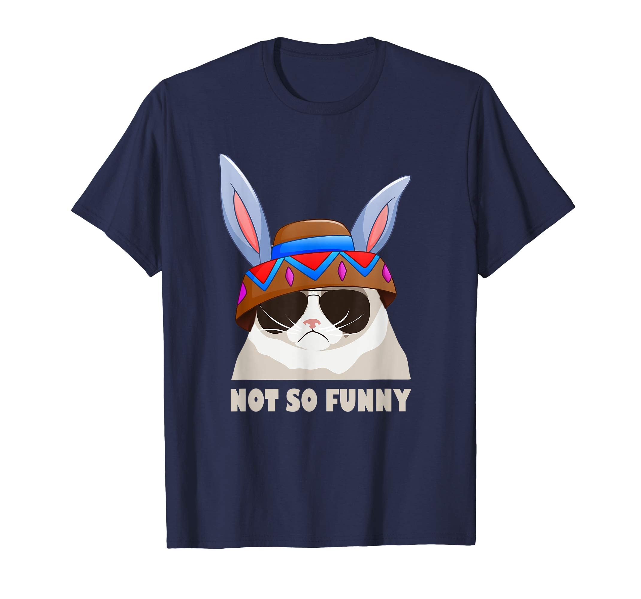 Funny Cat Easter Bunny Nope Spring Graphic T-Shirt