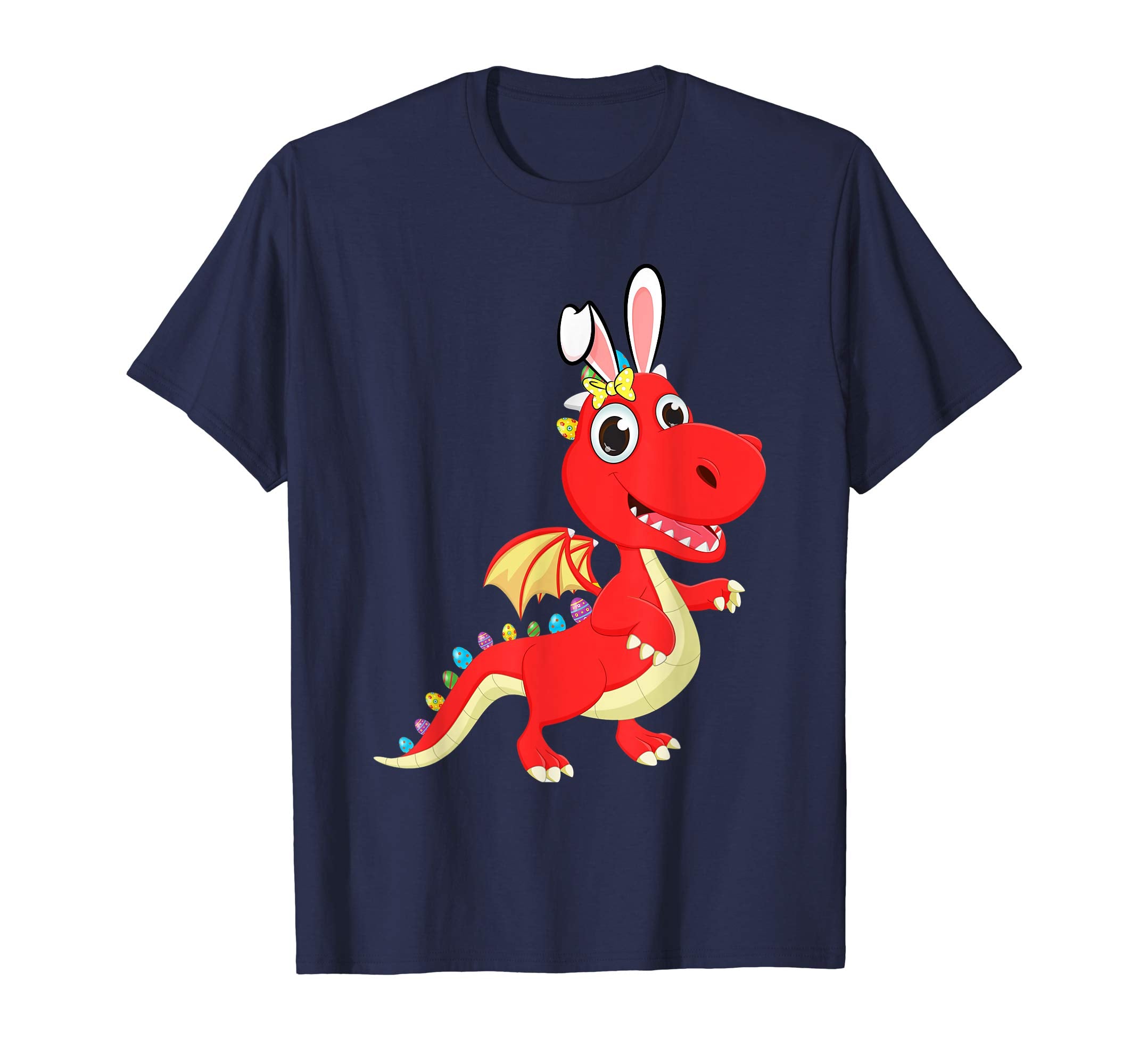 Funny Dinosaur T-rex Bunny with Eggs Easter T shirt