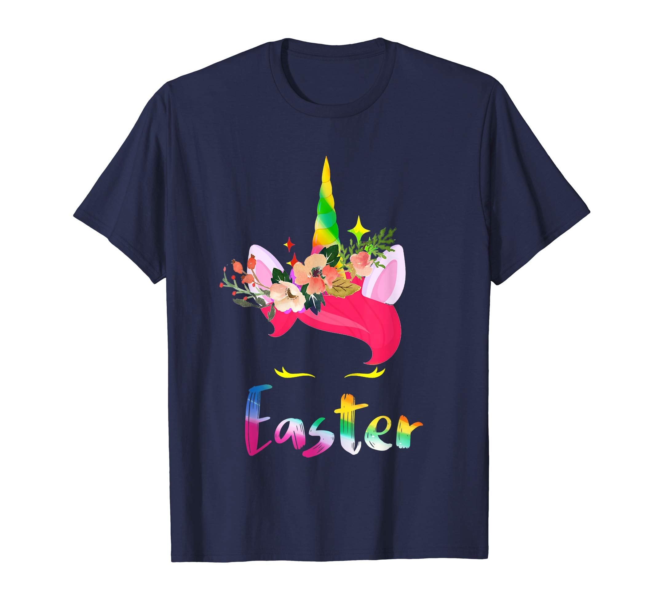 Rainbow Unicorn Easter Shirt Custom Name Gift for girls