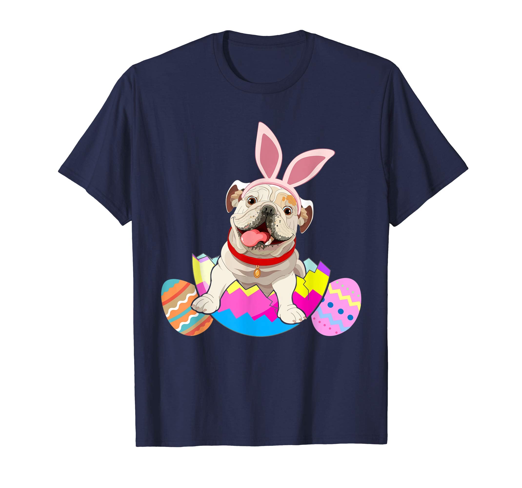 Bulldog Wearing Easter Bunny Ears Funny Bulldog T Shirt