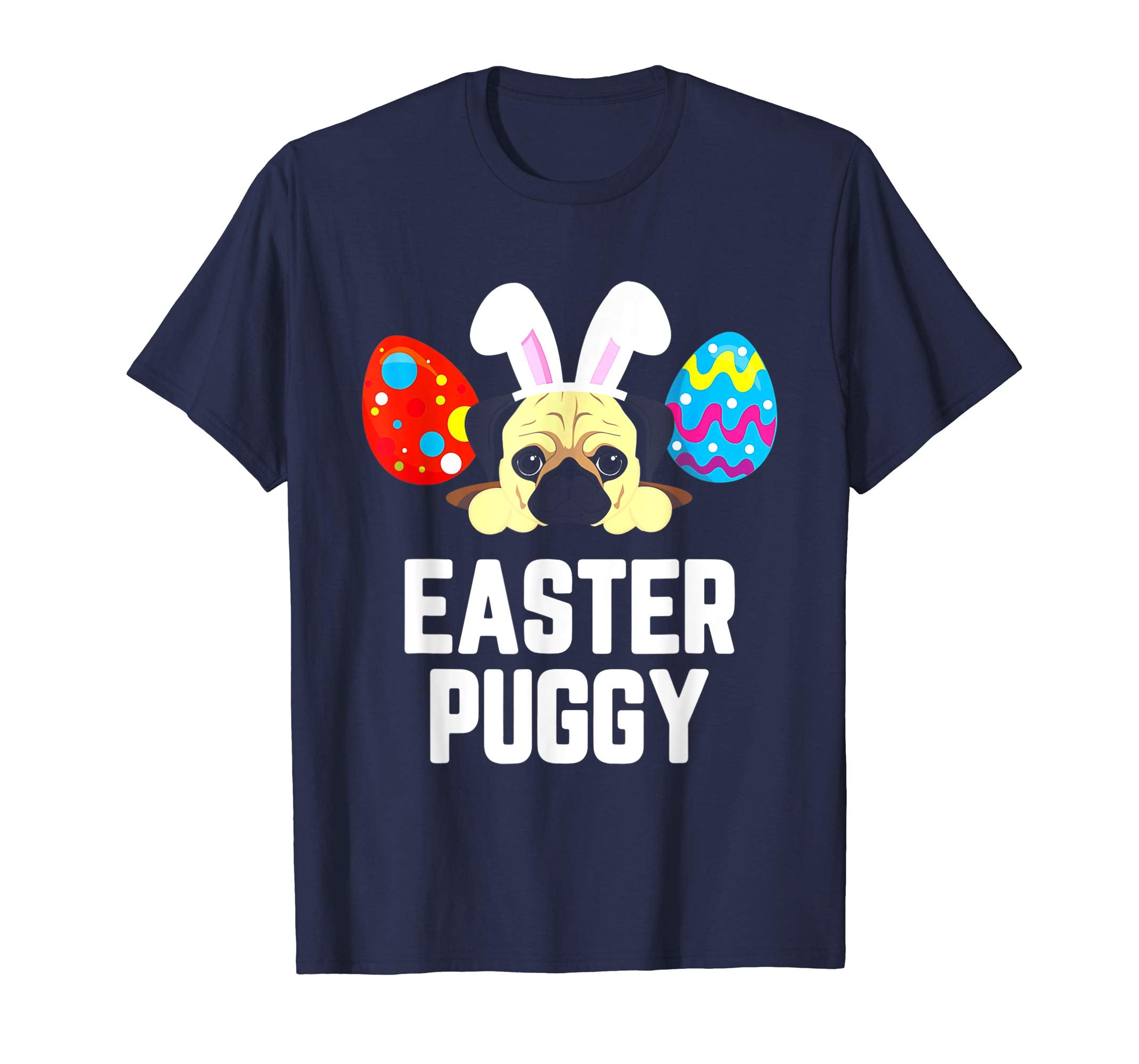 Easter Puggy Cute Dog Pug Funny Easter T-Shirt Women Kids