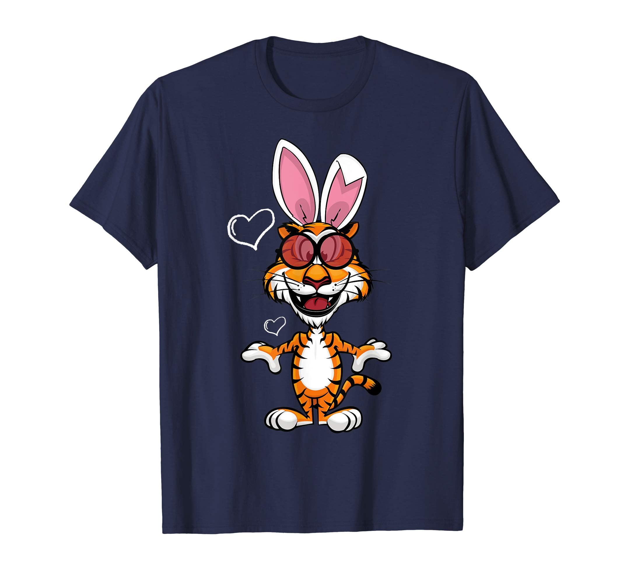 Tiger Dog Cool Sunglass Bunny Hat Happy Easter Day Shirt