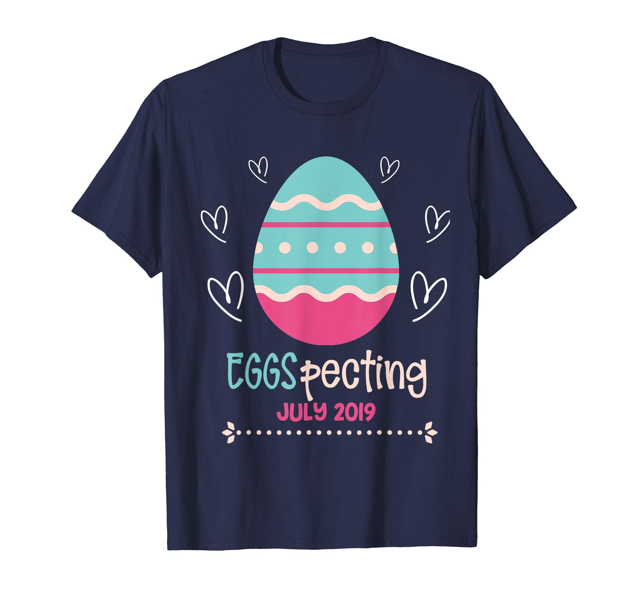 Easter Pregnancy Announcement T Shirt Eggspecting July 2019