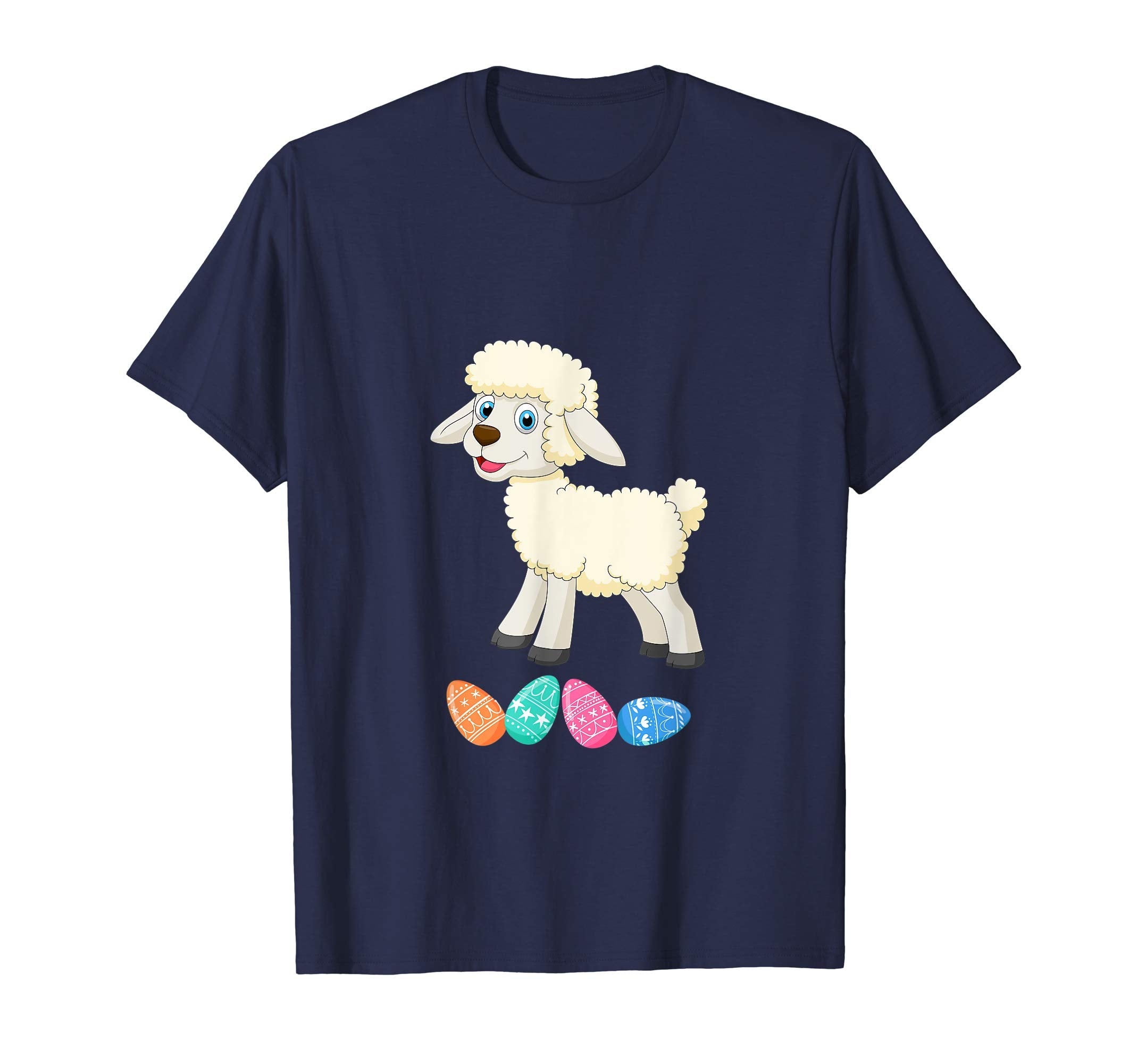 Funny Easter Sheep With Bunny Ears And Eggs T Shirt