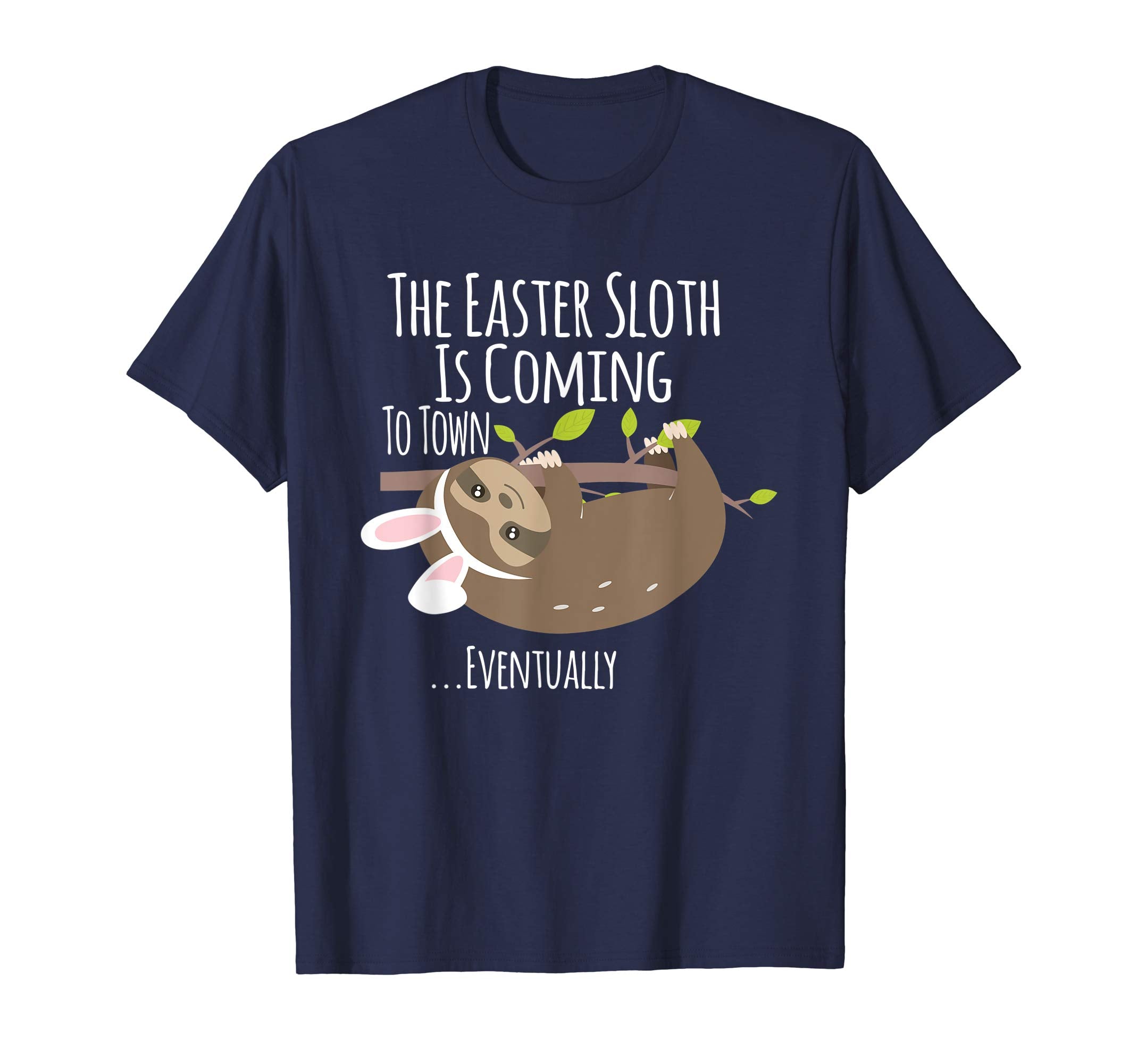 The Easter Sloth With Bunny Ears Funny T Shirt Easter Bunny