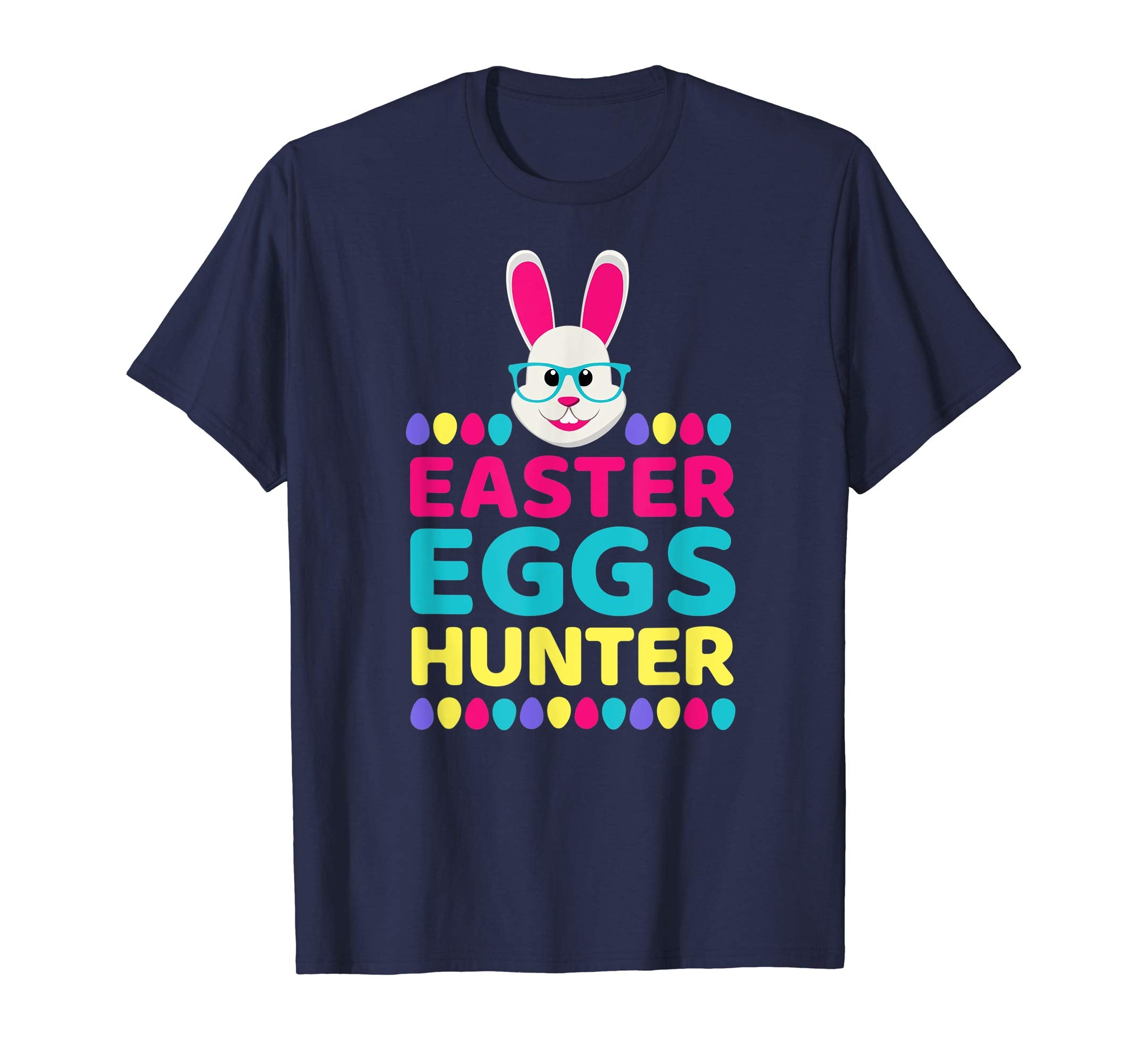 Egg Hunter Easter T-Shirt Boys Girls Cute Bunny Gift Tee