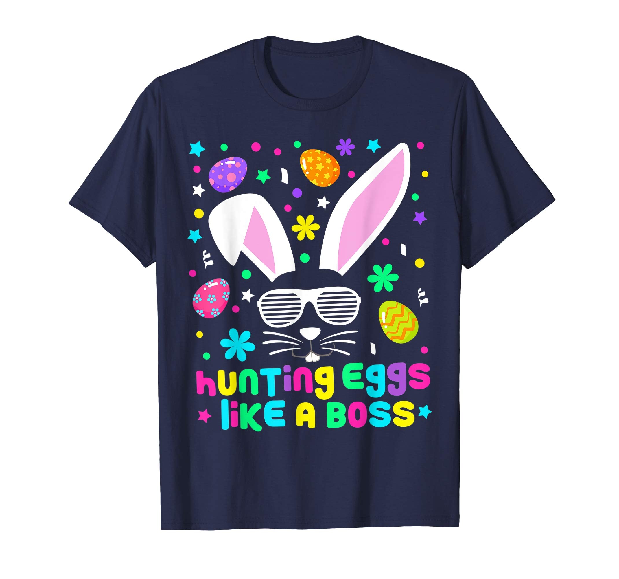 Kids Hunting Eggs Boss Easter Bunny Cool Novelty Shirt Gift