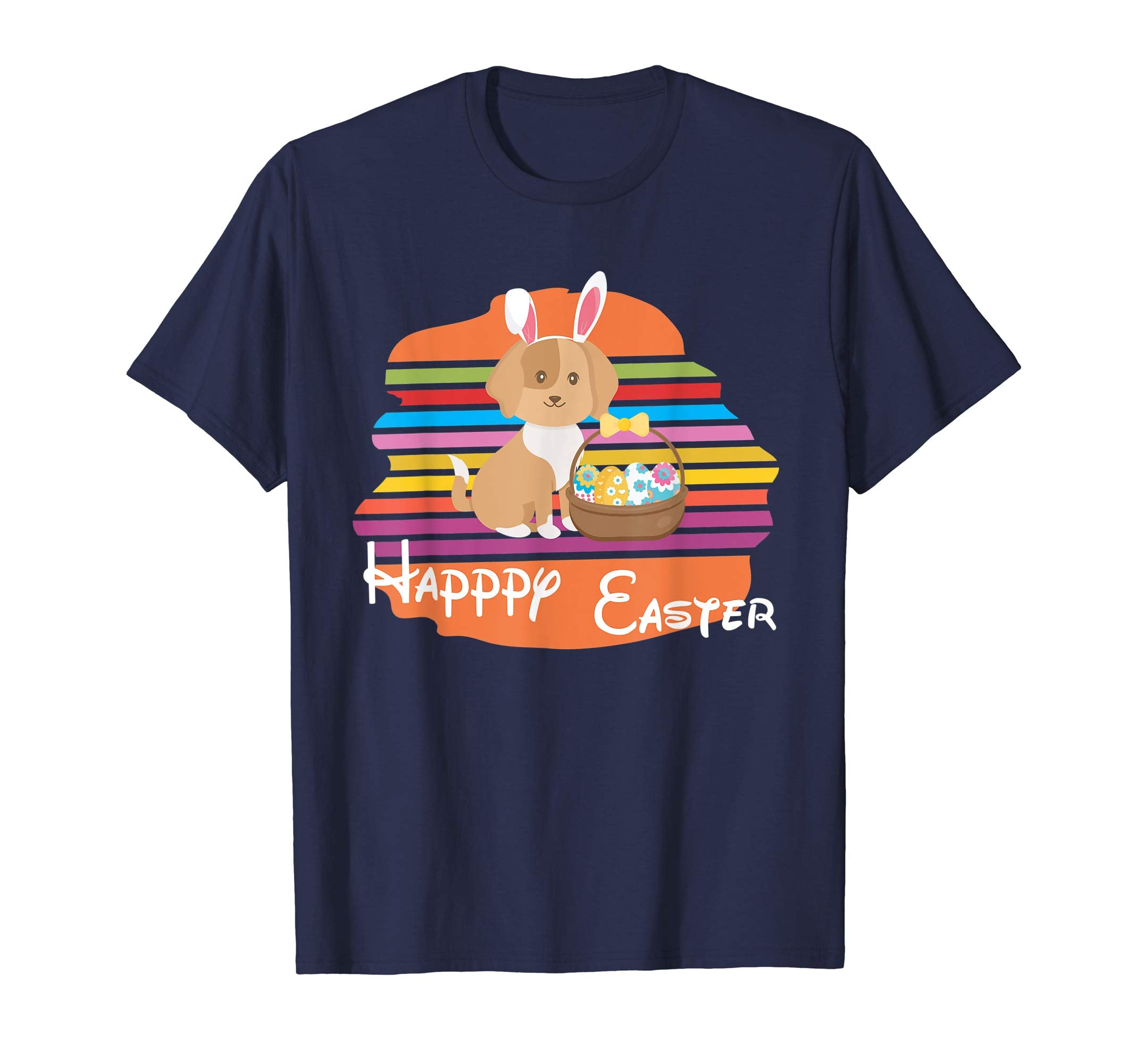 Vintage Basset Hound Dog Easter Eggs Basket T Shirt