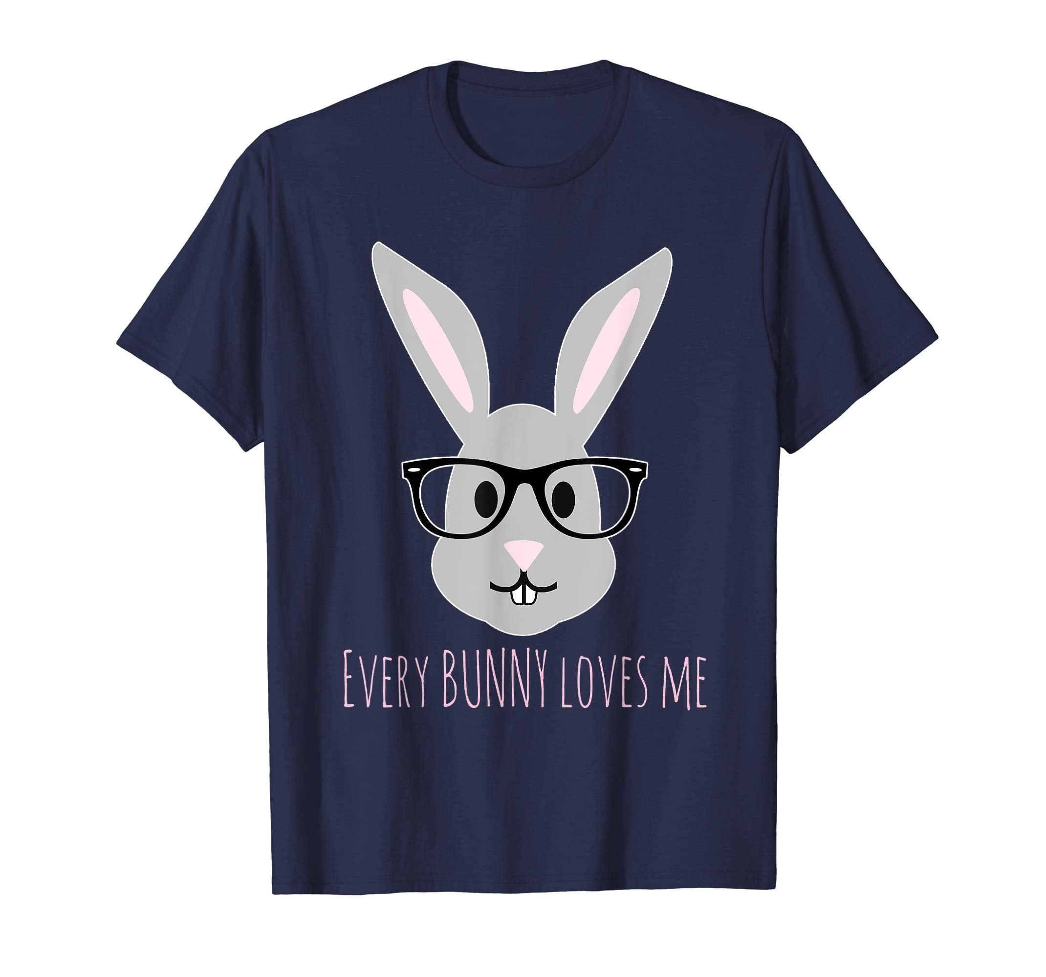 Happy Easter T-Shirt Cute Bunny Head with Glasses TShirt