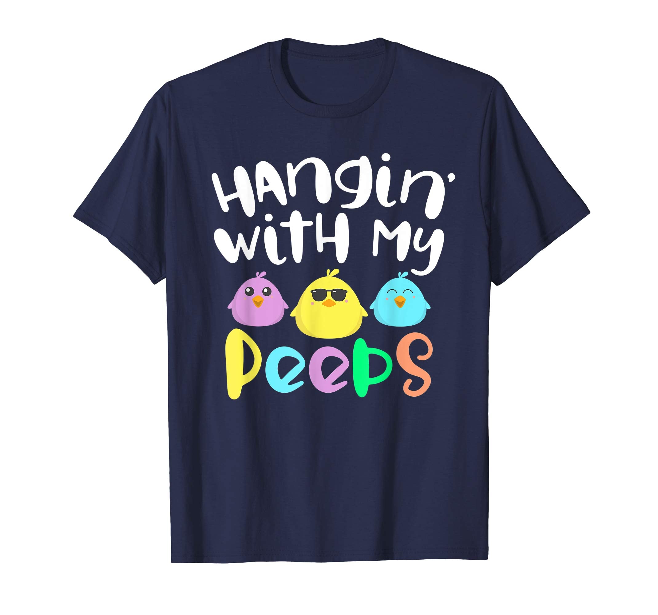 Hanging With My Peeps Happy Easter Kids Boys Girls T Shirt
