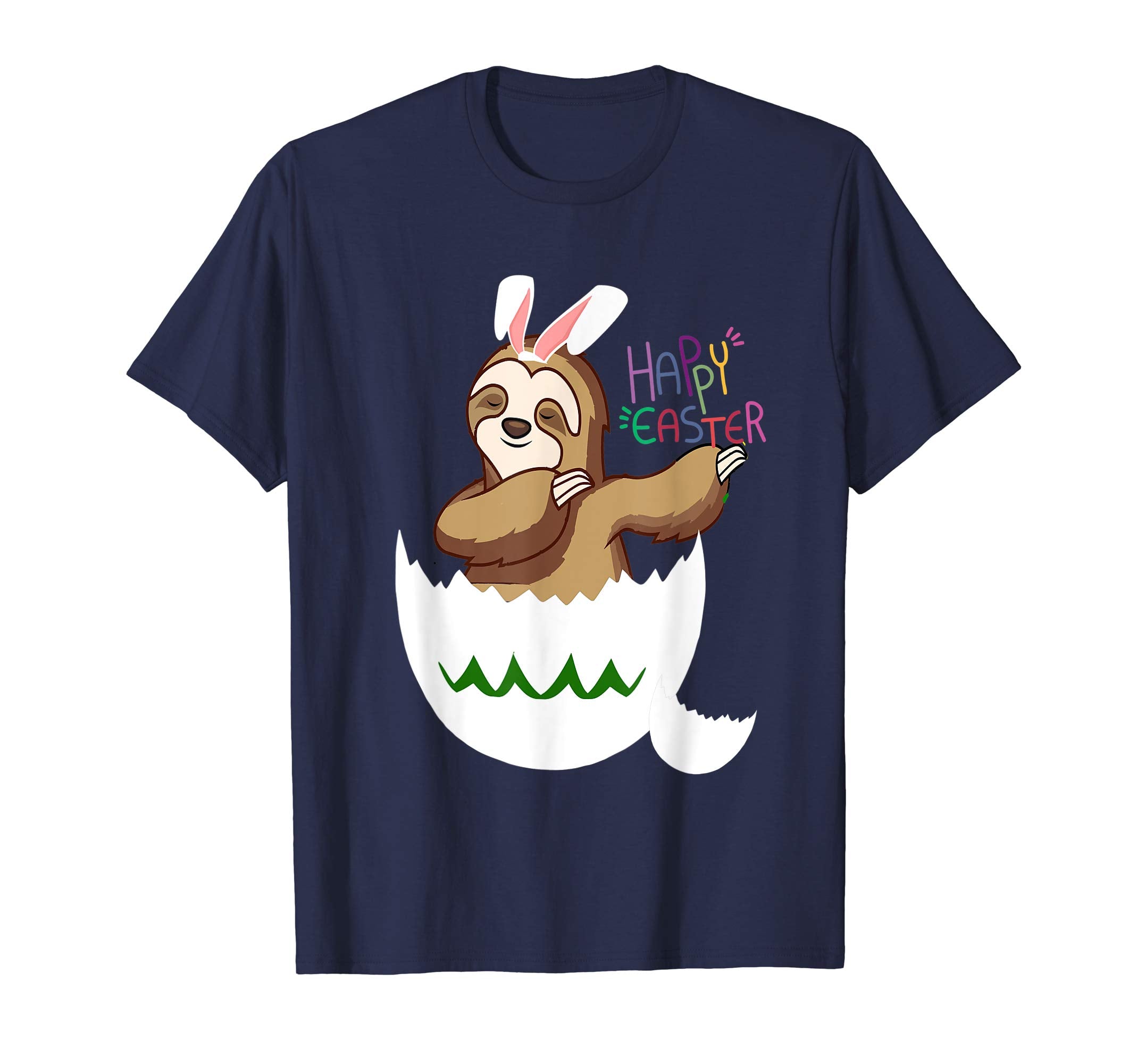 Happy Easter Shirt Dabbing Sloth Bunny Easter