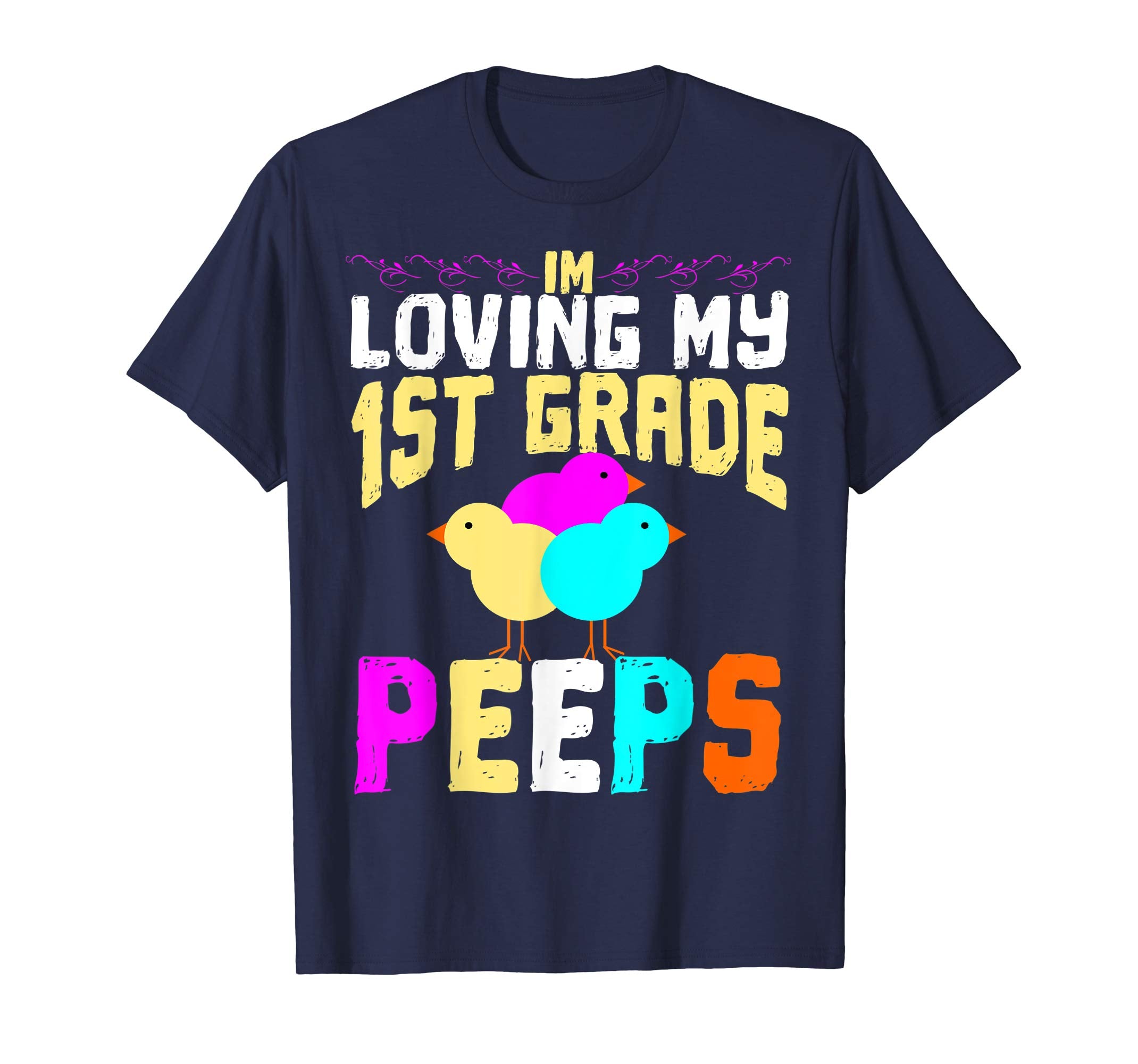 1st Grade Peeps Easter TShirt Teacher Gift