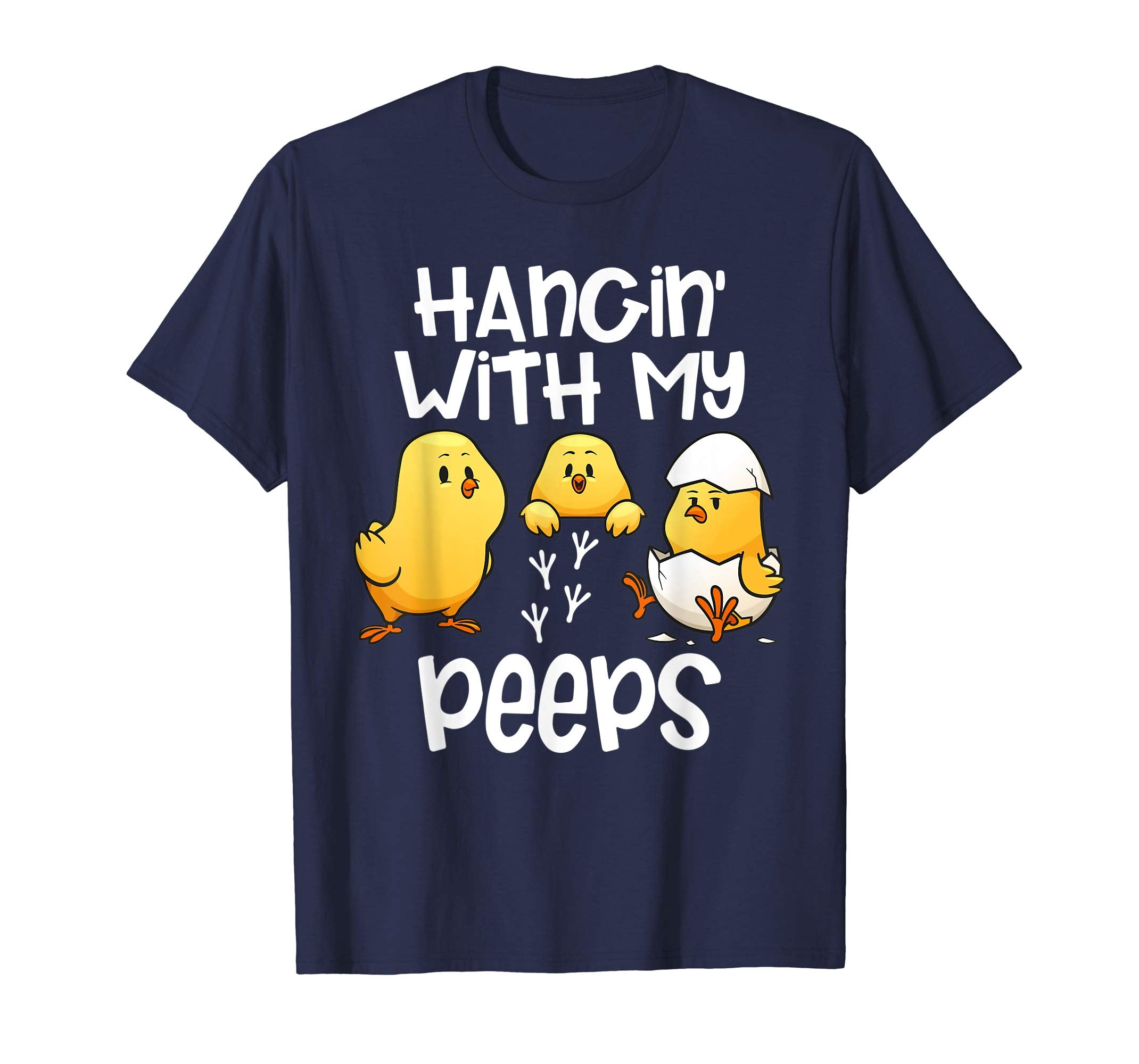 Hanging With My Peeps Happy Easter Kids Boys Girls T Shirt