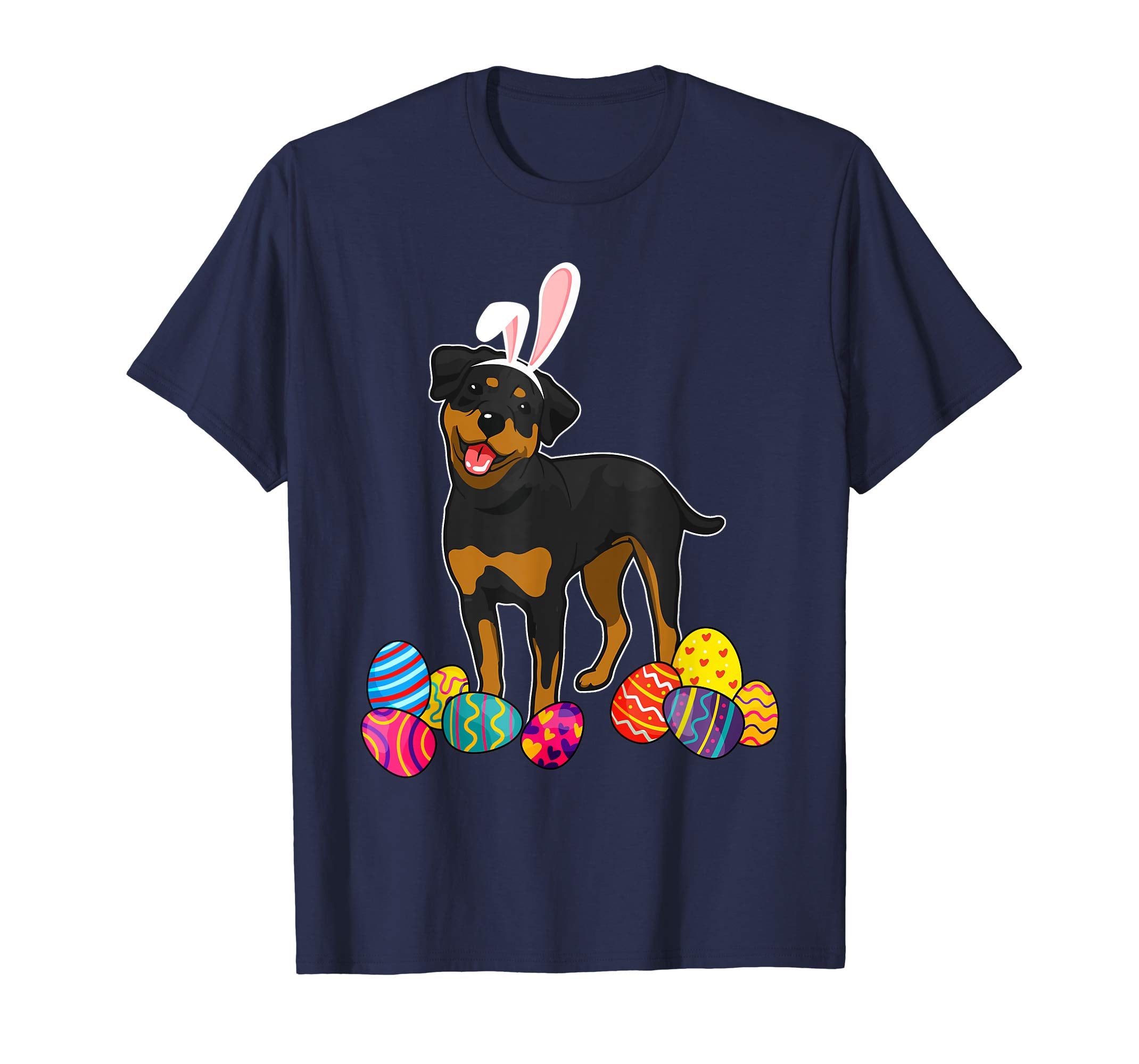 Rottweiler Bunny Ear With Egg Easter Easter Day Shirt