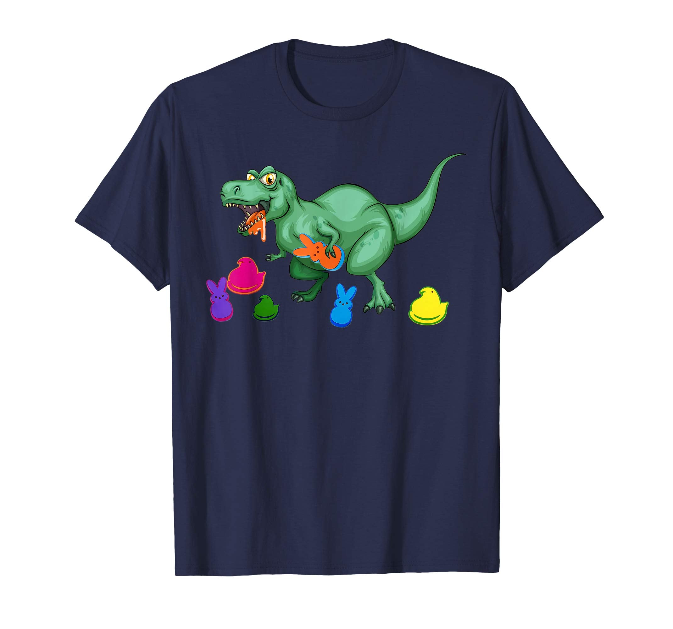 Easter T-rex Dinosaur Eat Peeps Shirt Easter Outfit Boy Kid