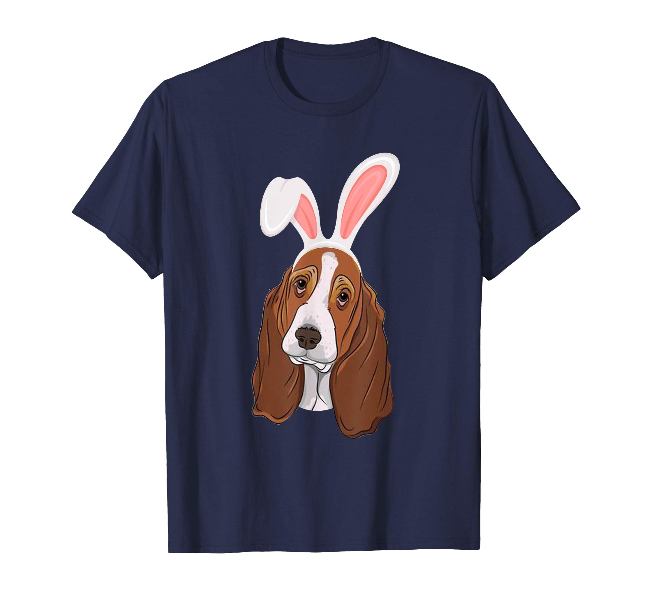 Basset Hound Dressed As Easter Bunny With Rabbit Ears Shirt
