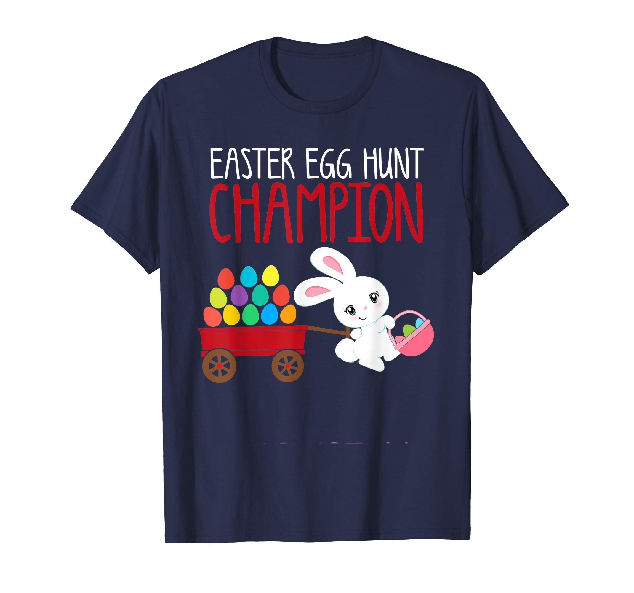 EASTER EGG HUNT CHAMPION Bunny T-Shirt Girls Kids Toddlers