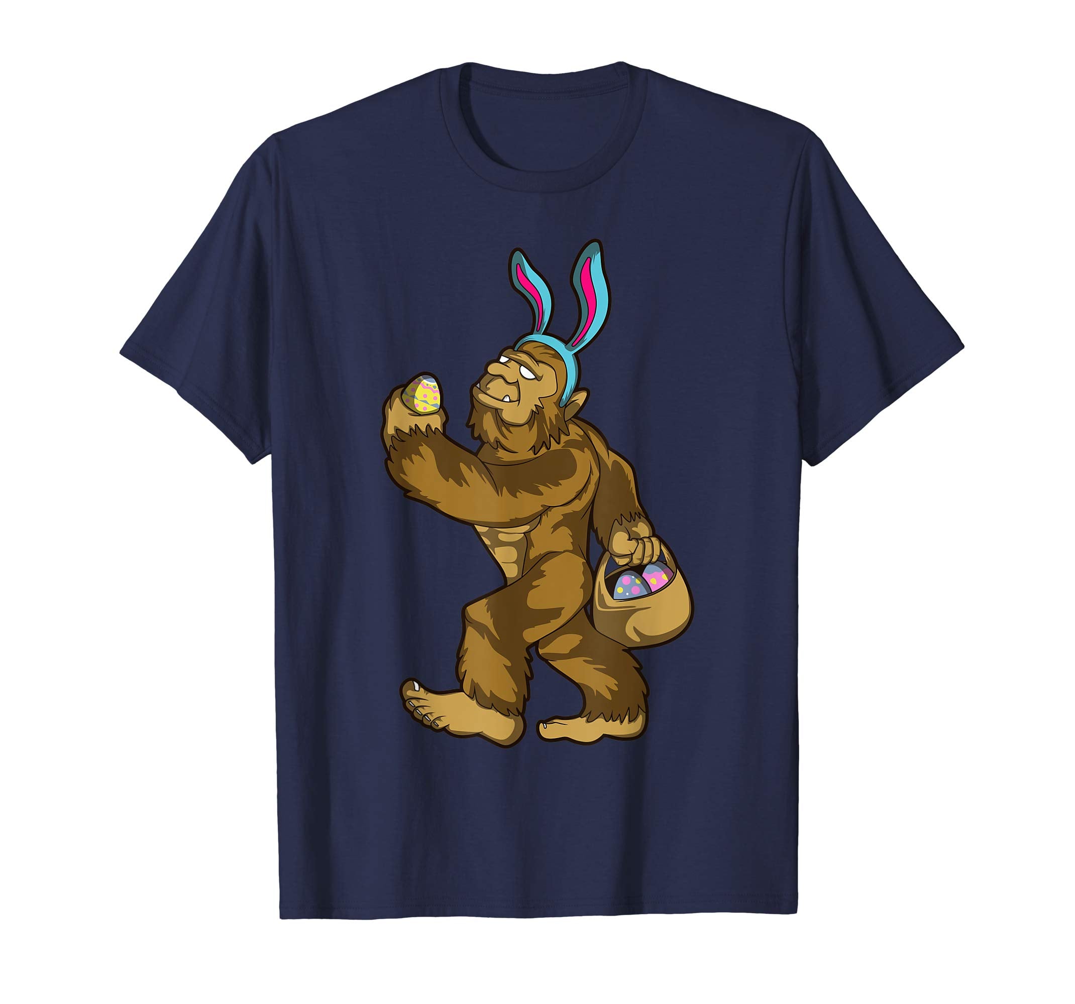 Bigfoot Easter Bunny Shirt Sasquatch Ears Egg for Kids Boys