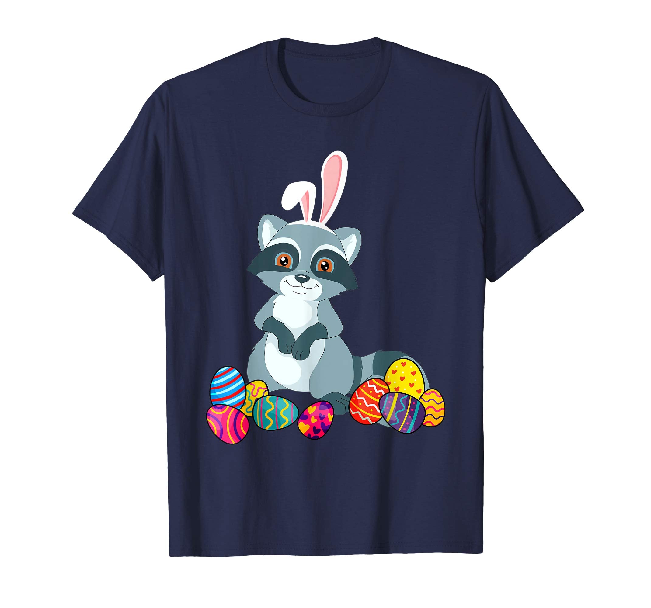 Raccoon Bunny Ear With Egg Easter Easter Day Shirt
