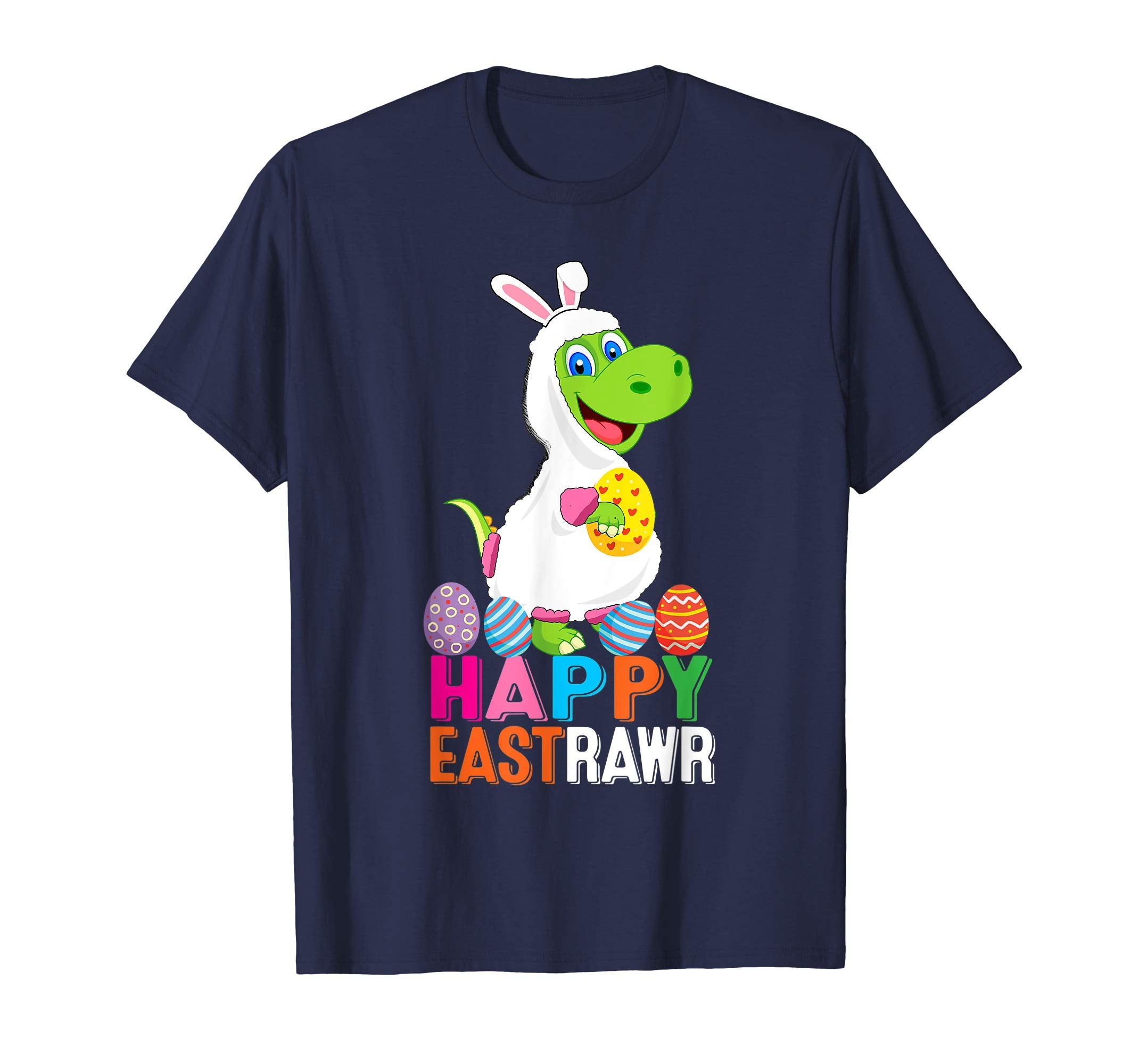 Happy Eastrawr Funny Dinosaur Easter Bunny Gift Kids Shirt