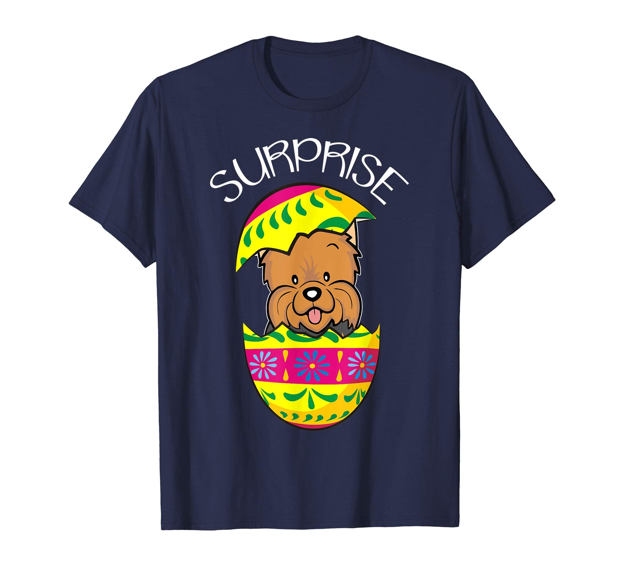 Cute Puppy Yorkshire Terrier Hatches Easter Egg Easter Shirt
