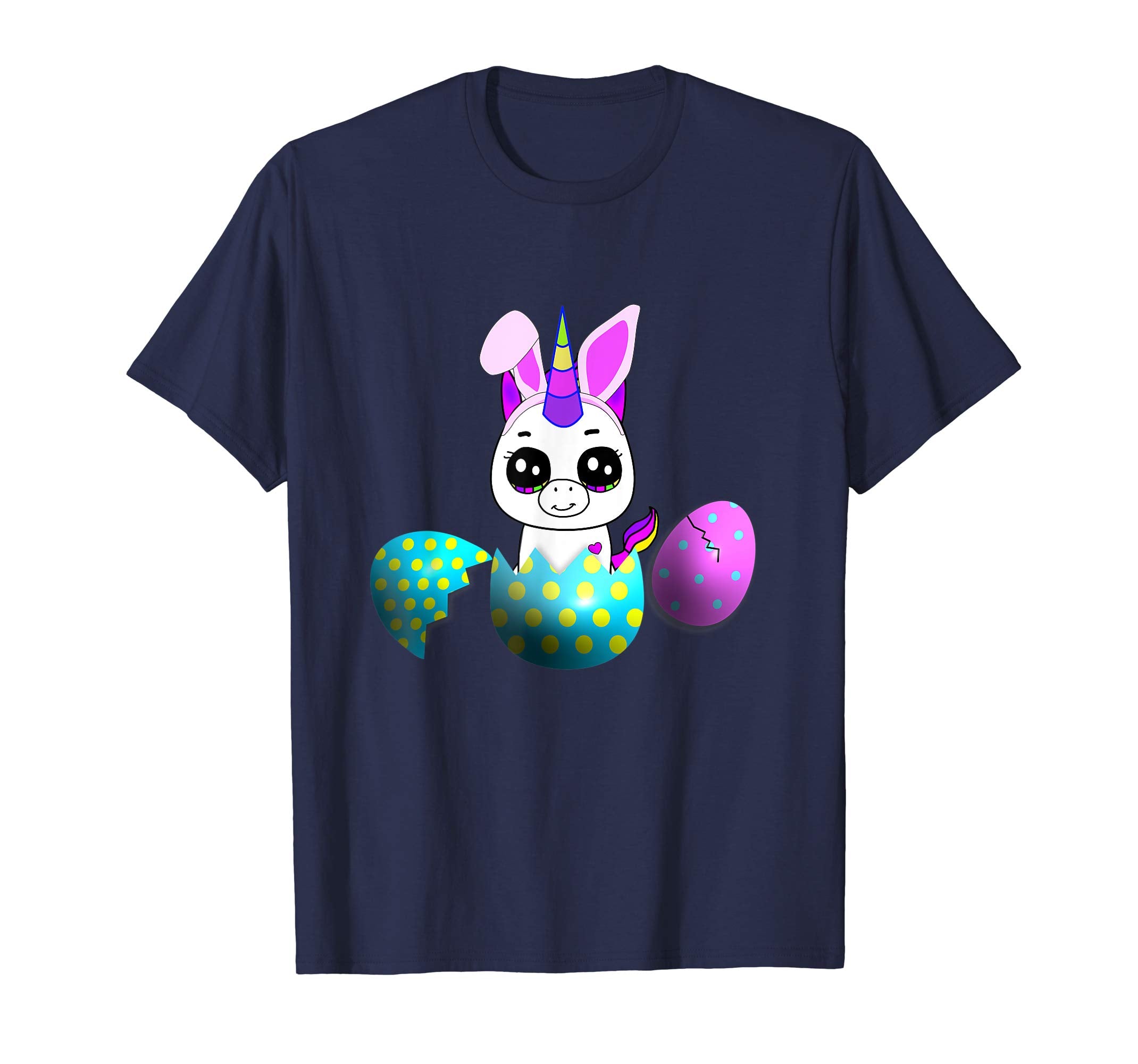 Easter Unicorn Tshirt Girl Easter Egg Hunt Bunny Ears