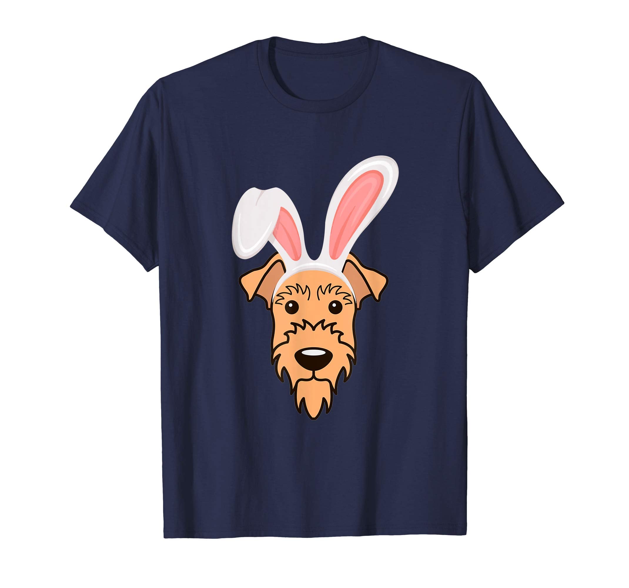 Airedale Terrier Dressed As Easter Bunny Rabbit Ears T-Shirt