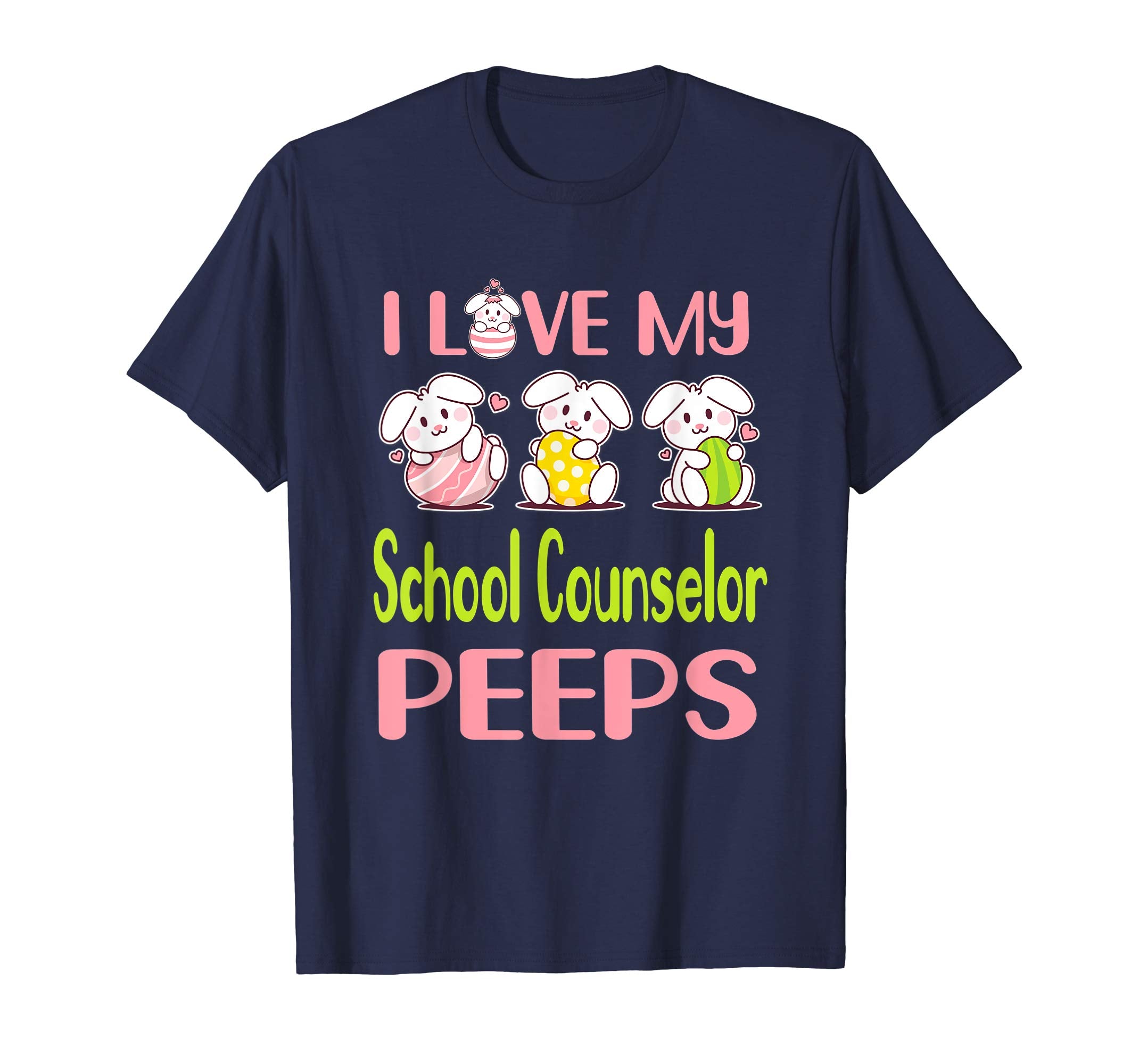 I Love My School Counselor Peeps Happy Easter Teacher Shirt