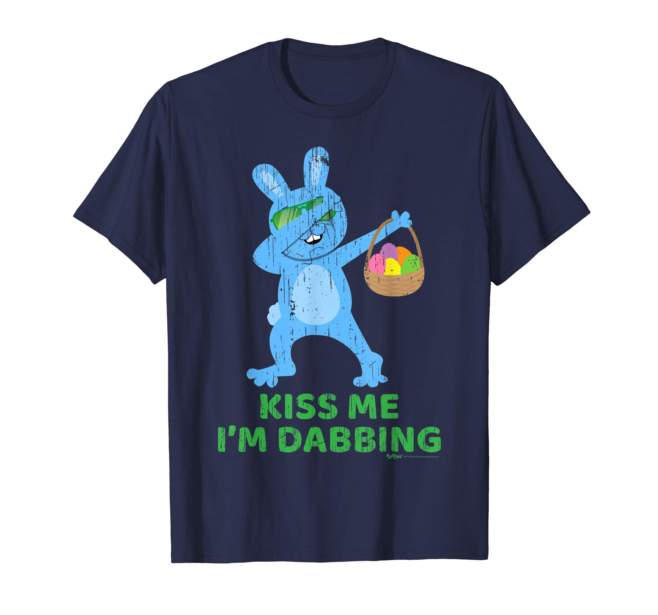 Vintage Kiss Me I'm Dabbing Easter Bunny Dab Dance T Shirt